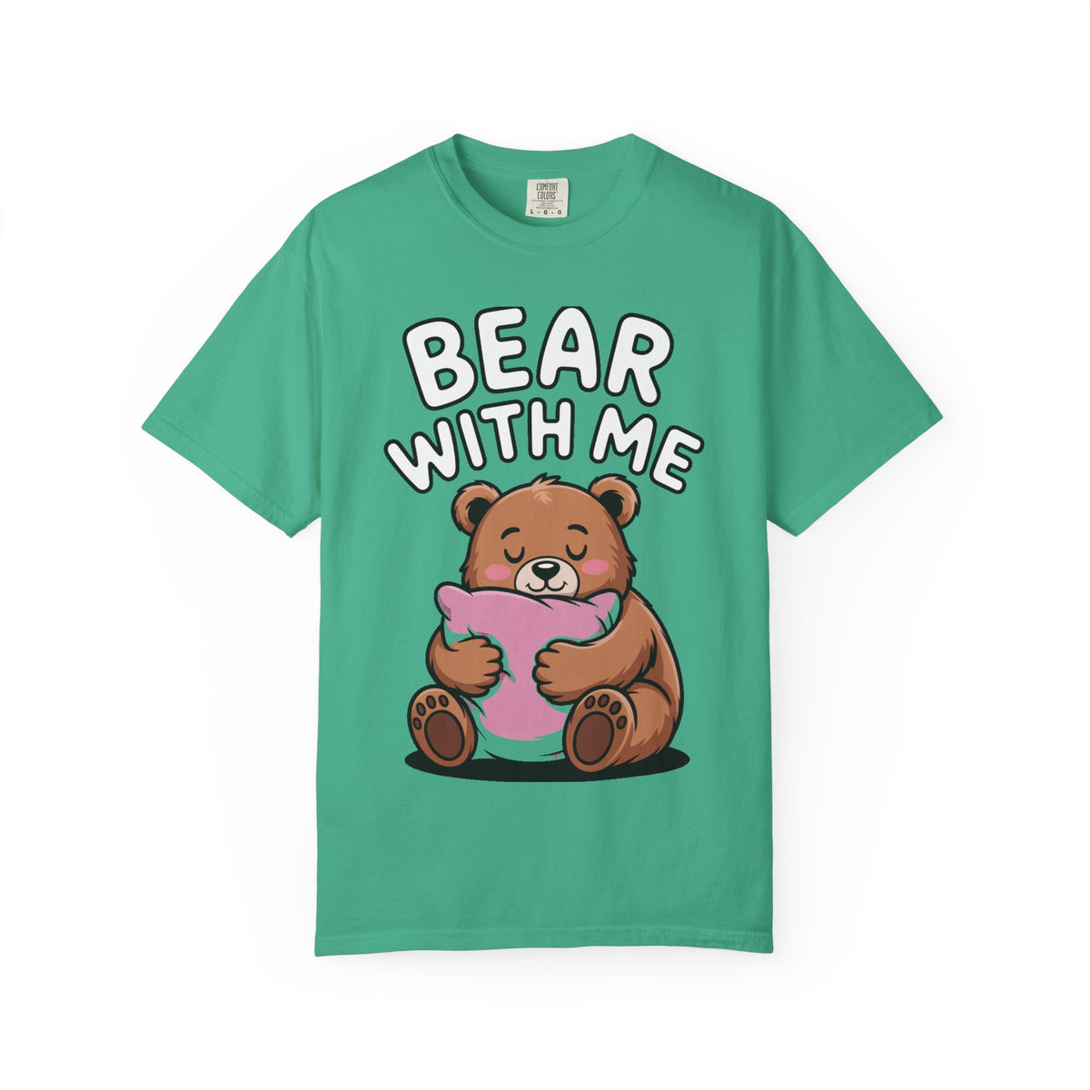 Bear With Me Shirt, Cute Sleepy Bear T-Shirt, Funny Bear Hug Pillow Tee, Cozy Introvert Gift