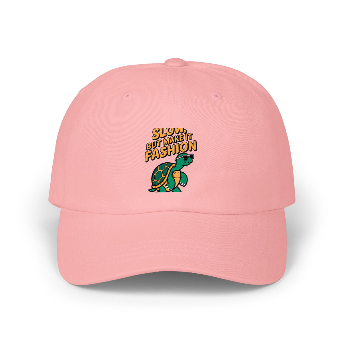 Slow But Fashion Turtle Dad Cap, Funny Sunglasses Turtle Hat, Cute Embroidered Turtle Cap, Sarcastic Animal Lover Gift