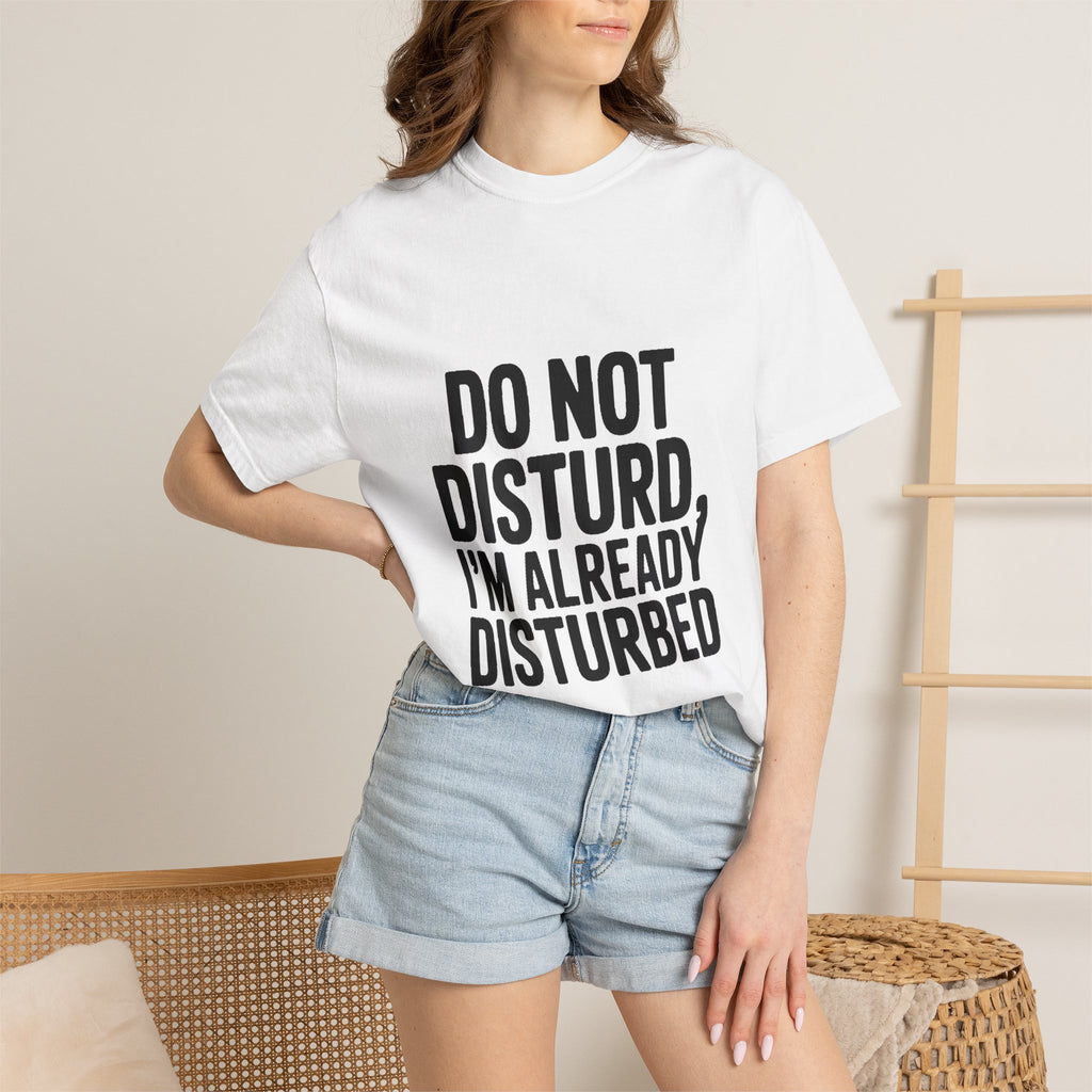 Do Not Disturb Already Disturbed Shirt, Funny Sarcastic T-Shirt, Introvert Humor Tee, Weird Mood Gift