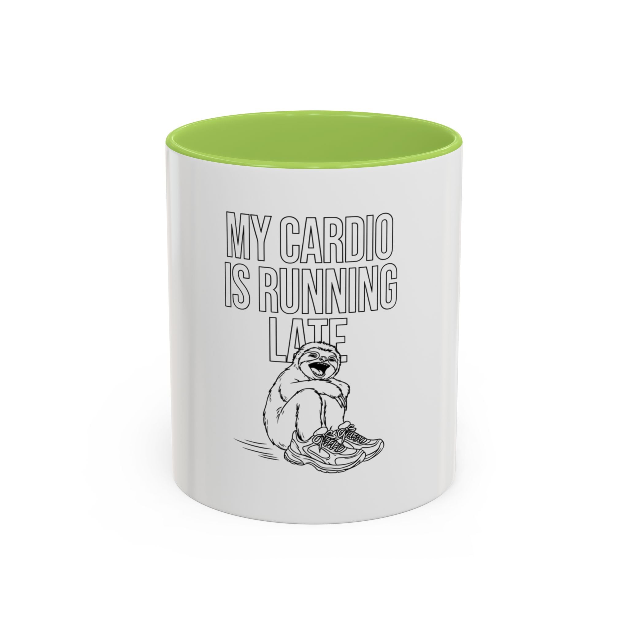 Coffee Mug — "My Cardio Is Running Late" Lazy Sloth Funny Gift