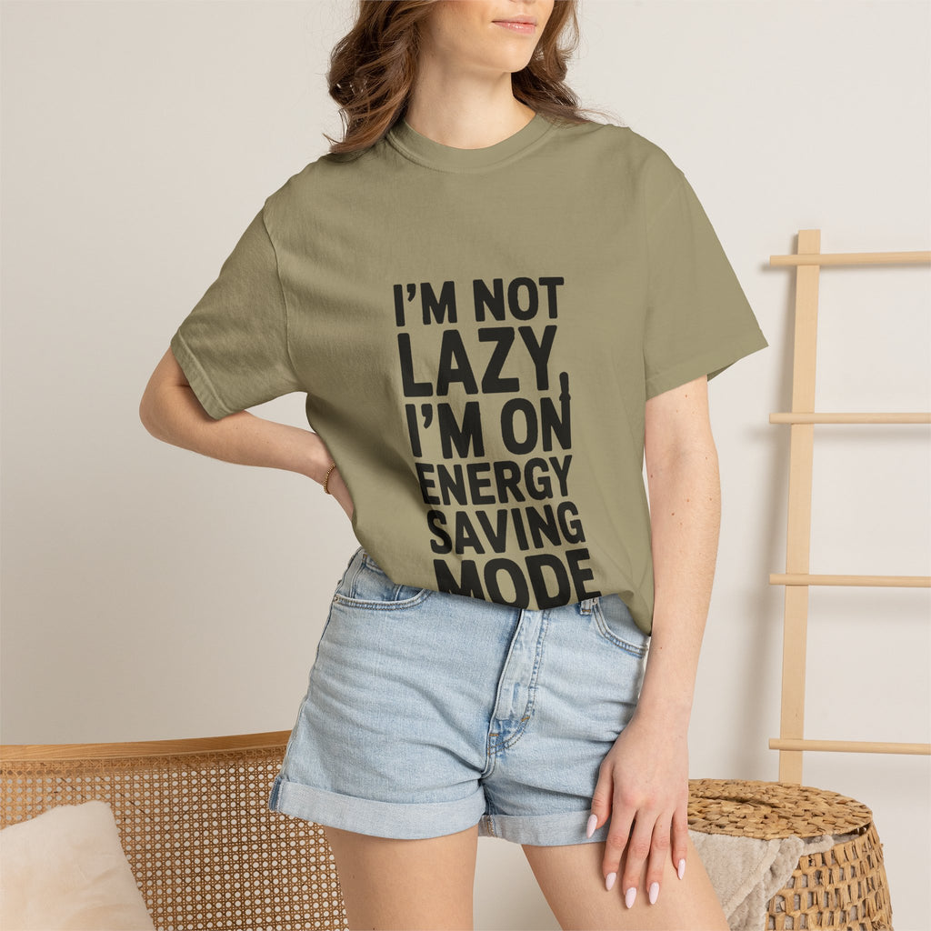 I'm Not Lazy I'm On Energy Saving Mode Shirt, Funny Sarcastic T-Shirt, Lazy Day Tee, Gift for Introvert
