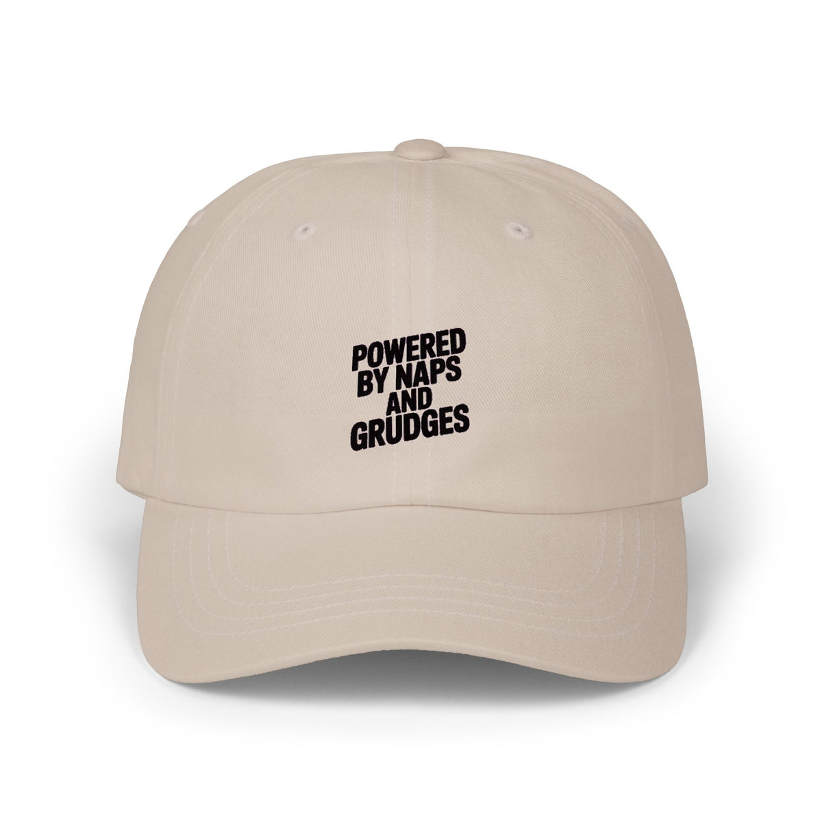 Powered By Naps And Grudges Dad Hat, Funny Sarcastic Embroidered Cap, Introvert Gift, Funny Nap Lover Hat, Petty Humor Baseball Cap