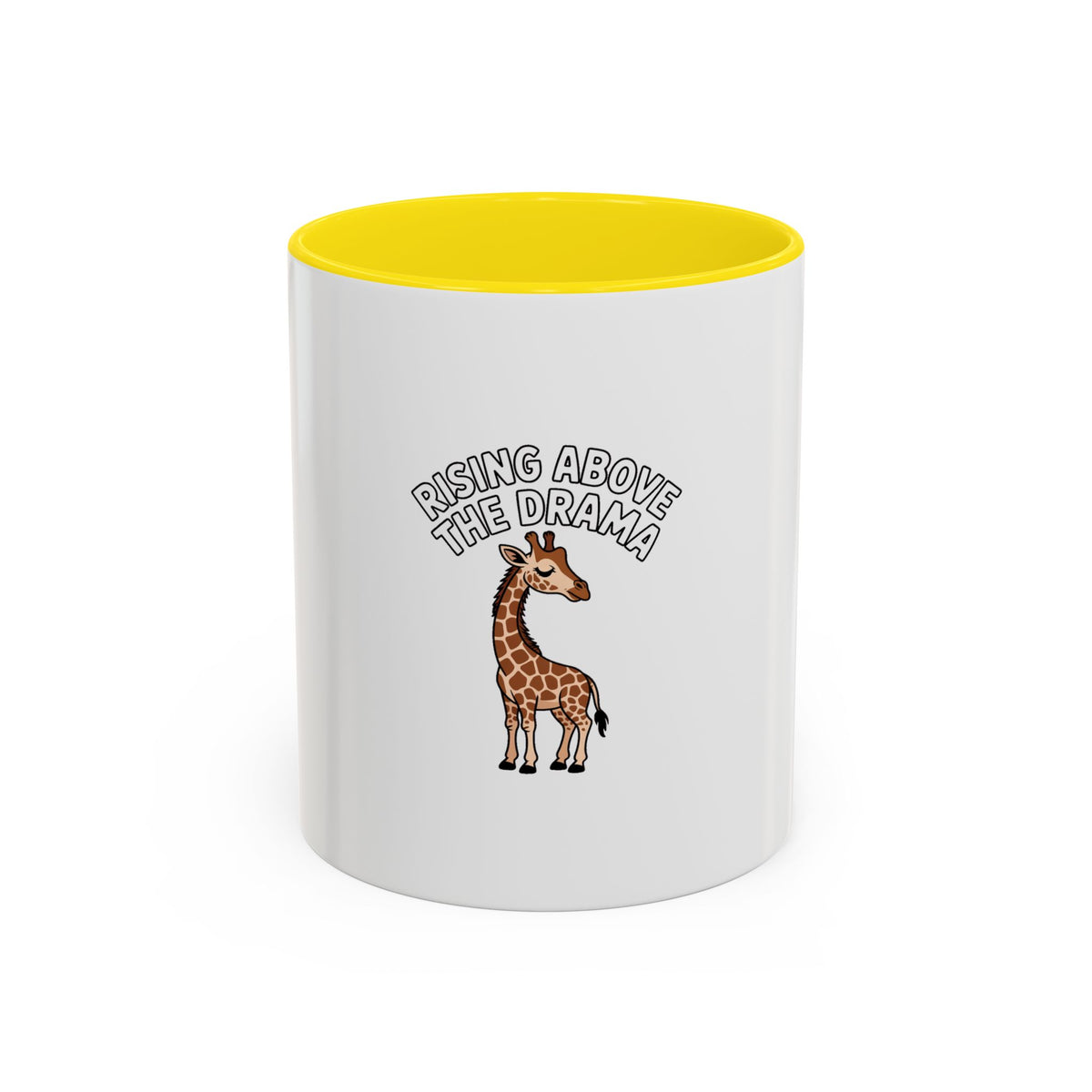 Rising Above The Drama Giraffe Mug, Funny Giraffe Coffee Mug, Cute Sassy Animal Gift, Ceramic Accent Mug for Her