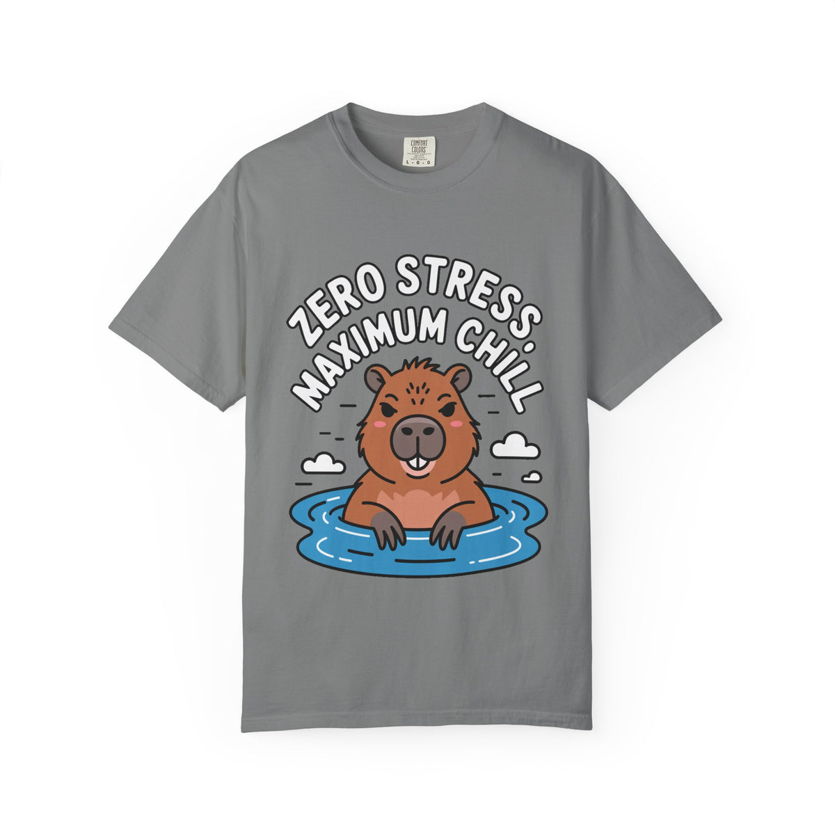 Zero Stress Capybara Shirt, Funny Hot Spring Capybara T-Shirt, Maximum Chill Tee, Cute Animal Lover Gift