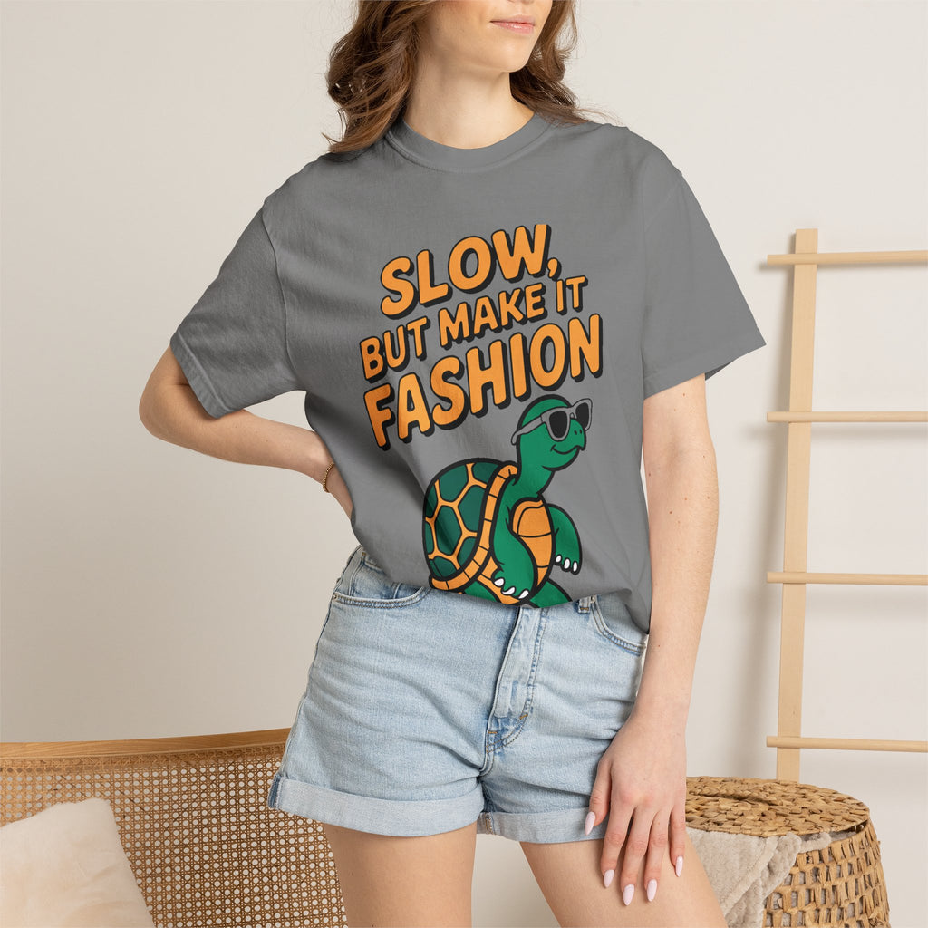 Slow But Fashion Turtle Shirt, Funny Turtle Sunglasses T-Shirt, Cute Turtle Lover Gift, Sarcastic Animal Tee
