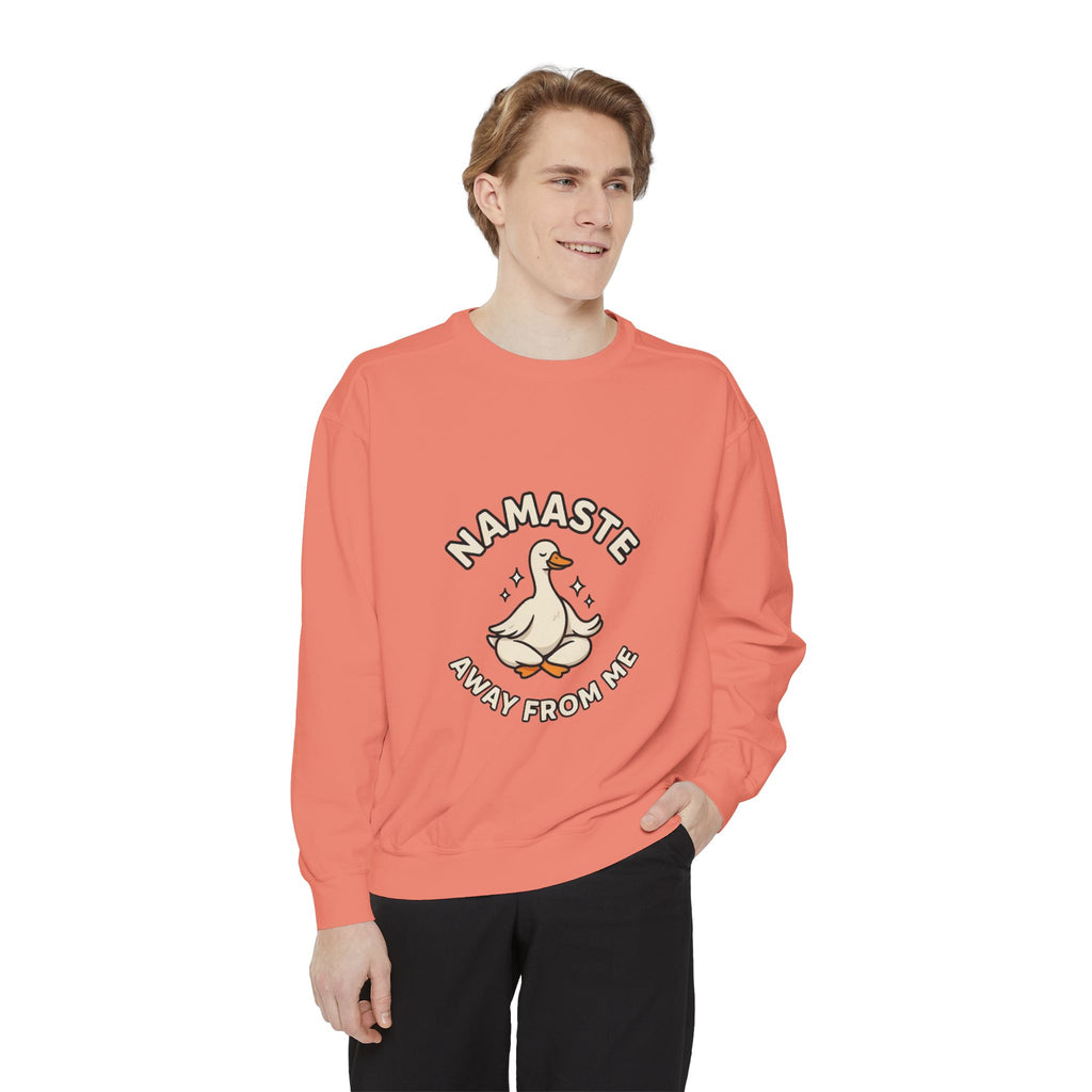 Sweatshirt - "Namaste Away From Me" Funny Goose Graphic Crewneck