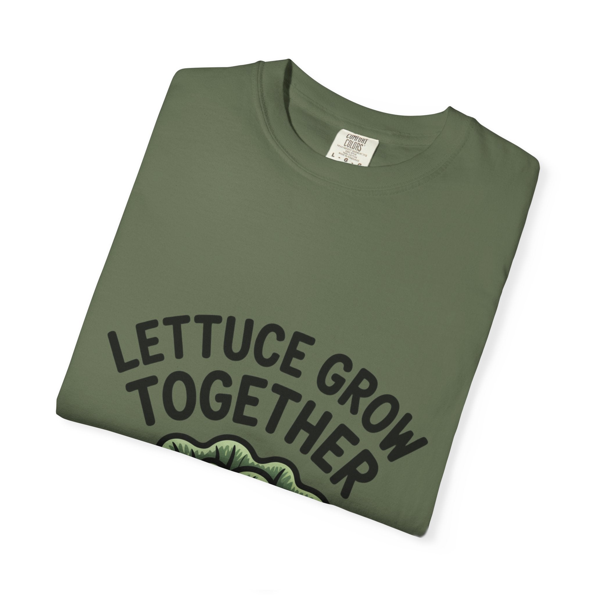 Lettuce Grow Together Shirt, Funny Vegetable Pun T-Shirt, Cute Cartoon Lettuce Tee, Gardener Gift, Plant Lover Shirt