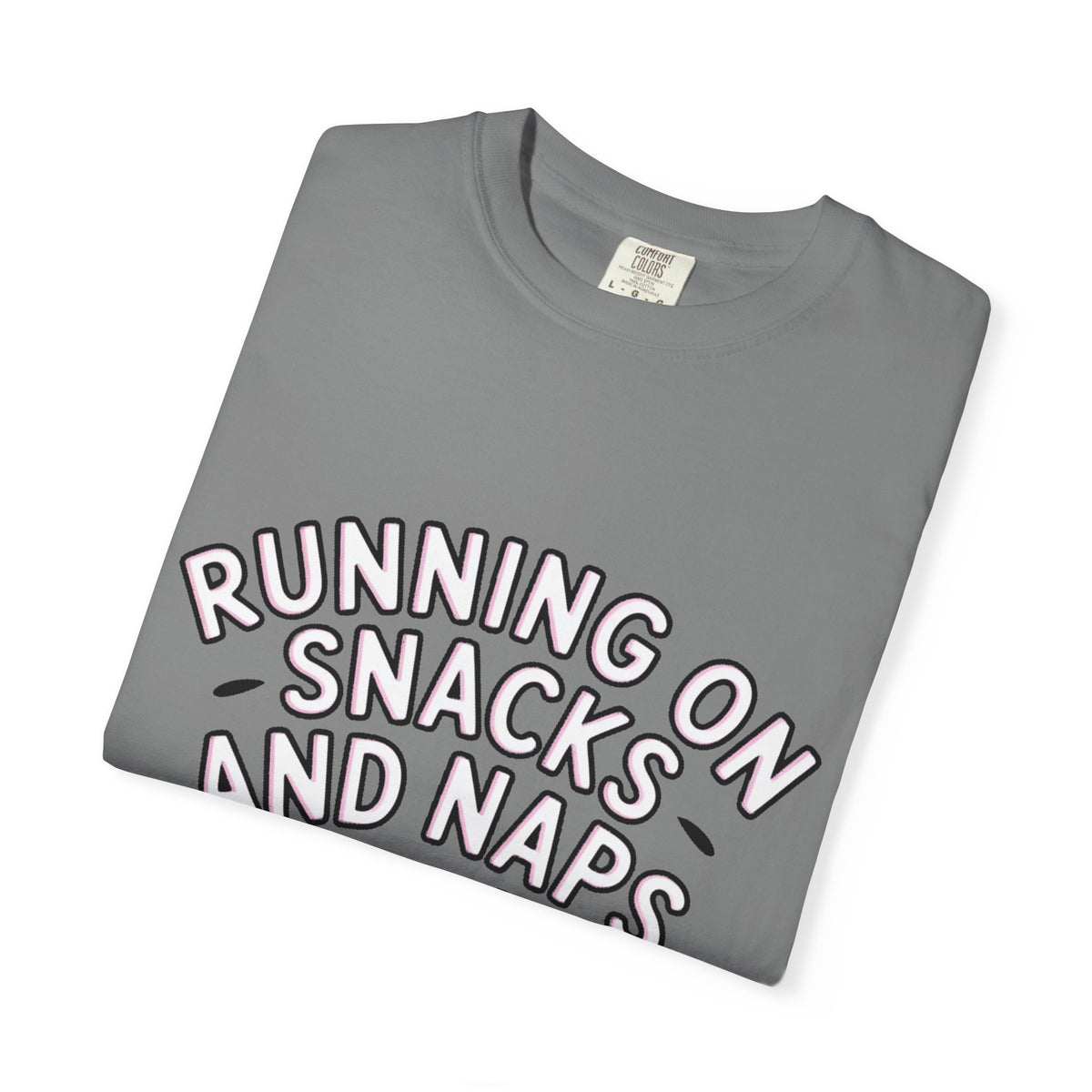 Funny Pug Shirt, Running On Snacks And Naps T-Shirt, Cute Pug Lover Gift, Napping Dog Tee, Lazy Dog Graphic Shirt