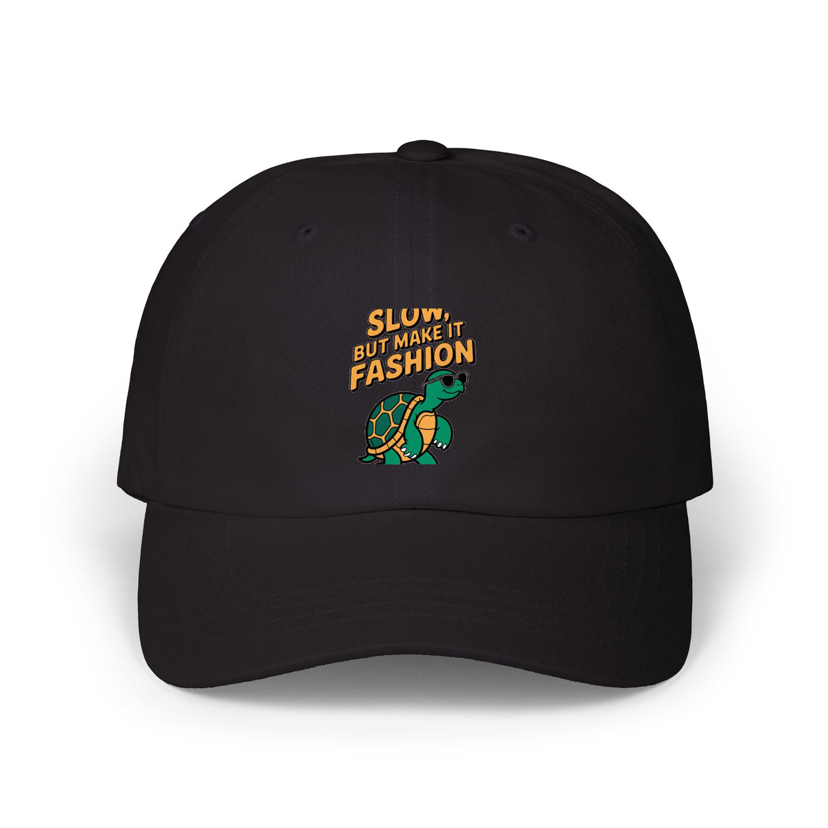 Slow But Fashion Turtle Dad Cap, Funny Sunglasses Turtle Hat, Cute Embroidered Turtle Cap, Sarcastic Animal Lover Gift