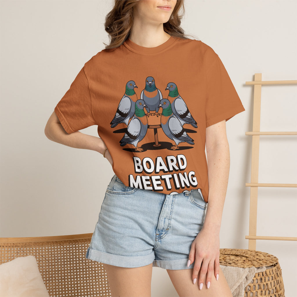 Funny Pigeon Shirt, Board Meeting Of Doom T-Shirt, Office Bird Gift, Funny Coworker Shirt, Sarcastic Work Meme Tee