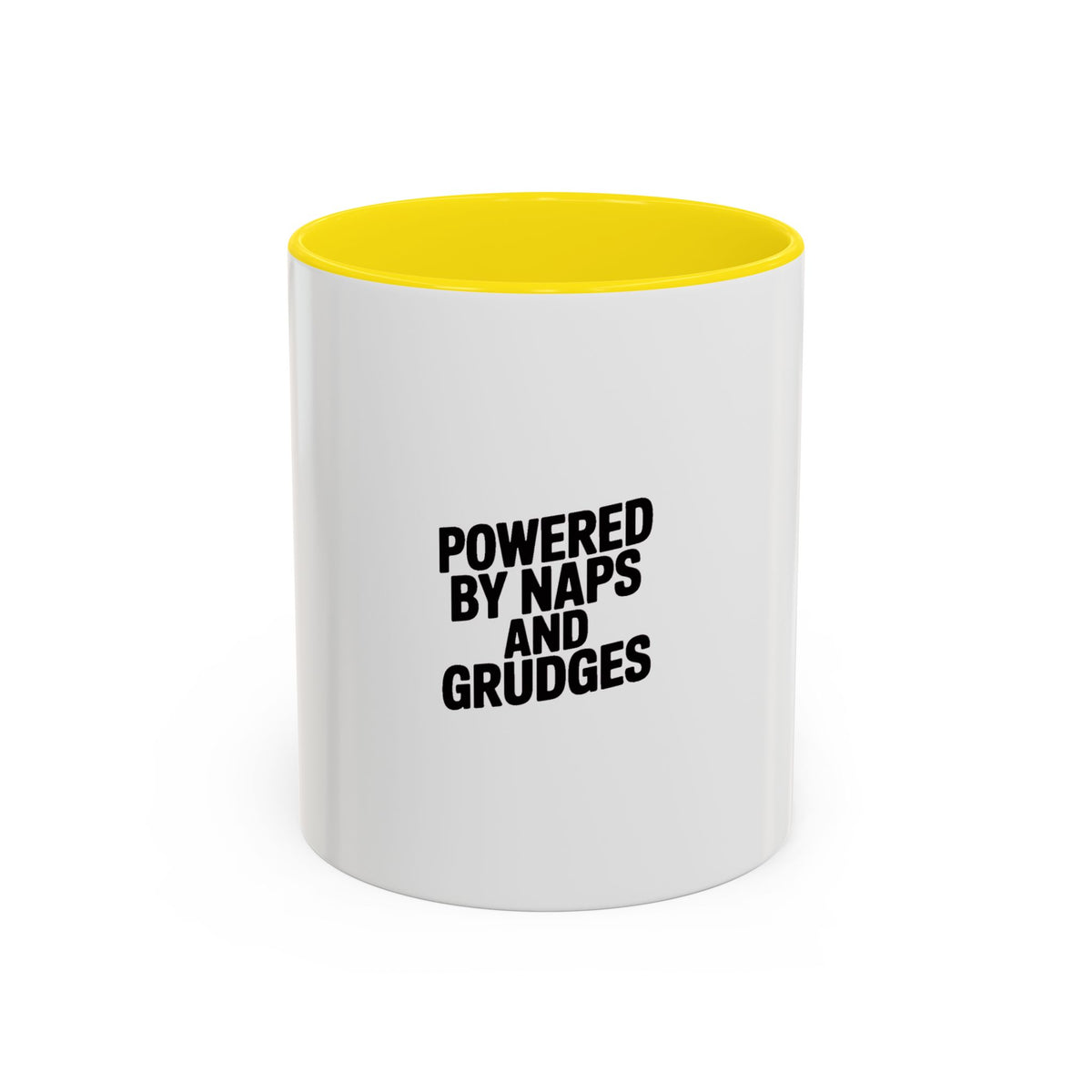 Powered By Naps And Grudges Mug, Funny Sarcastic Coffee Mug, Introvert Gift, Bold Typography Mug, Sassy Quote Coffee Cup Gift