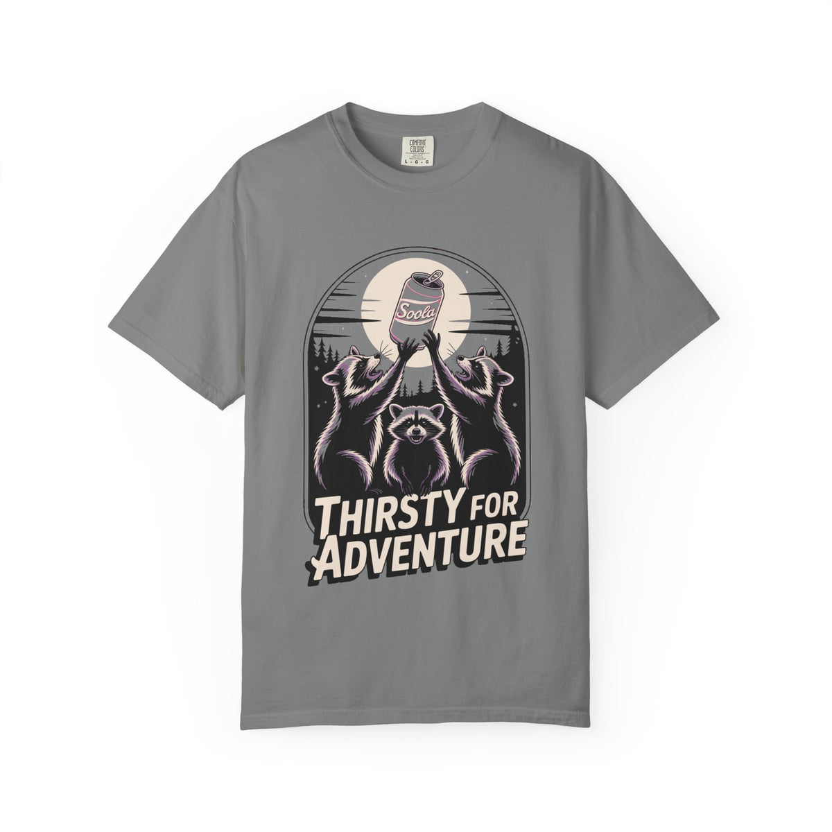 Thirsty For Adventure Raccoons Shirt, Funny Vintage Raccoon T-Shirt, Retro Soda Poster Tee, Camping Gift