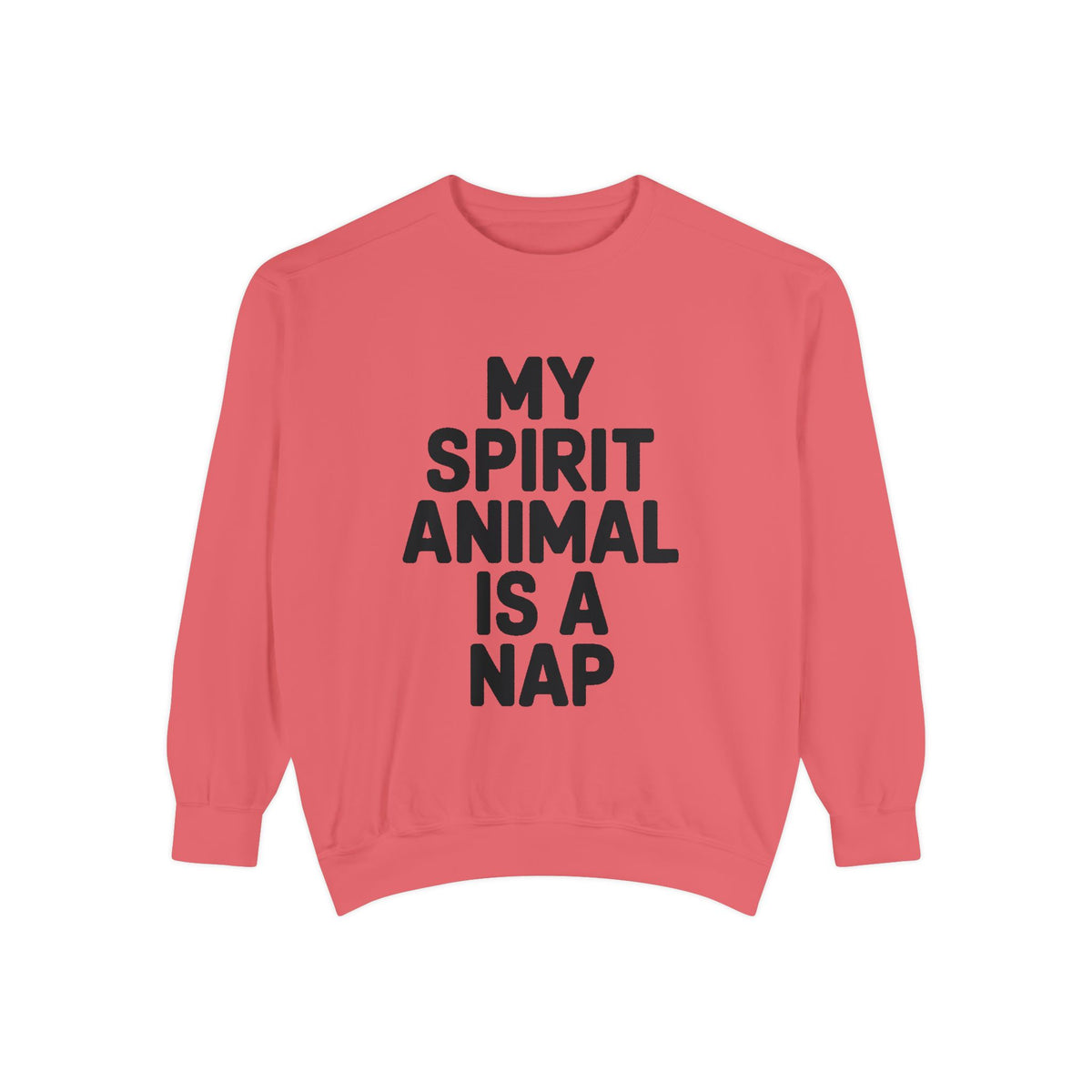 My Spirit Animal Is A Nap Sweatshirt, Funny Nap Lover Crewneck, Lazy Day Embroidered Sweatshirt Gift