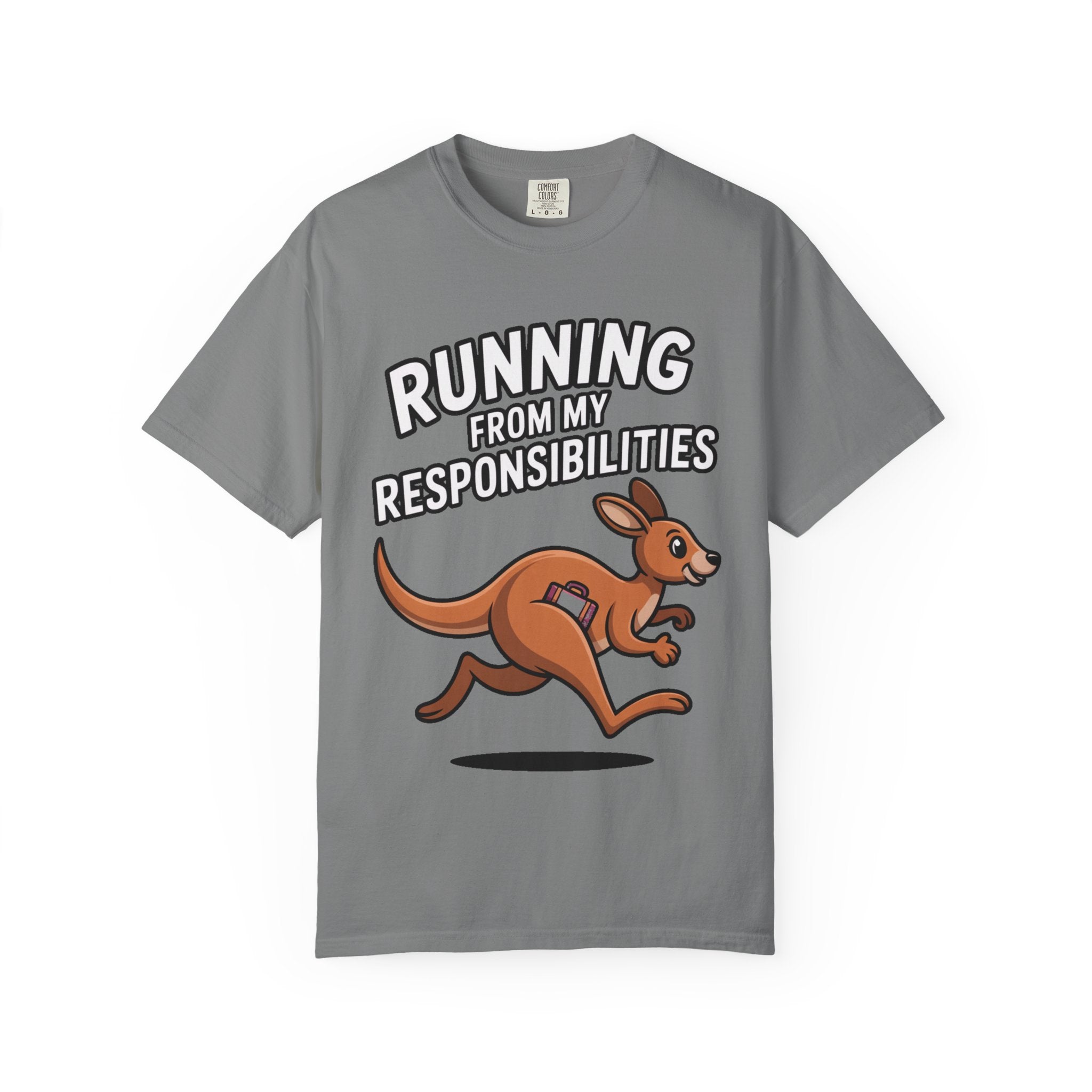 Funny Kangaroo Shirt, Running From My Responsibilities T-Shirt, Sarcastic Adulting Tee, Funny Gift for Procrastinators