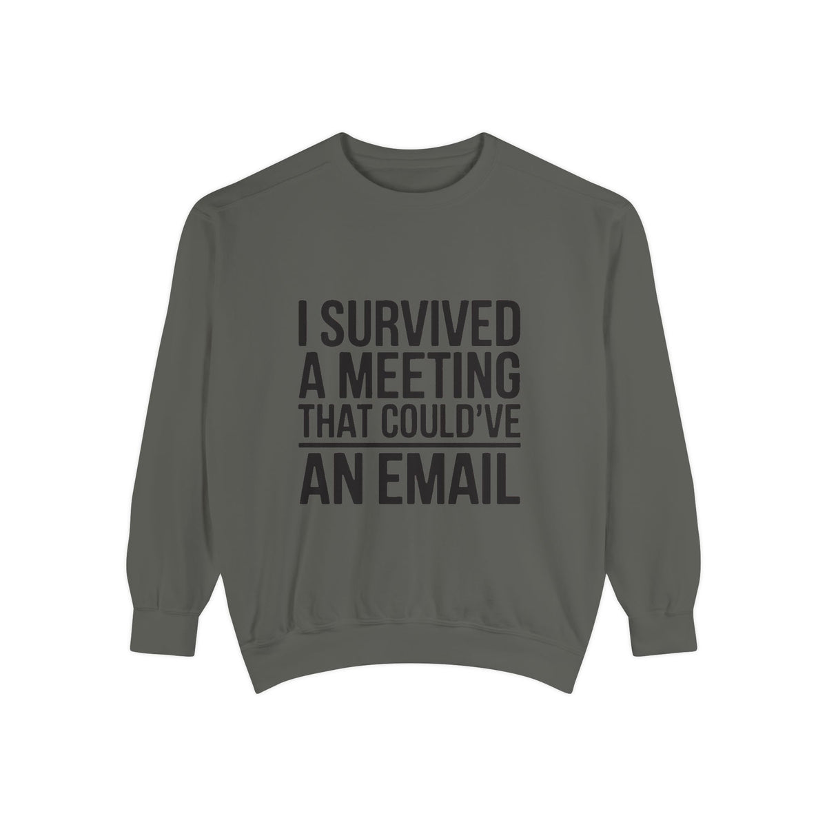 I Survived A Meeting That Could've Been An Email Sweatshirt, Funny Office Crewneck, Sarcastic Coworker Gift, Corporate Humor Sweater
