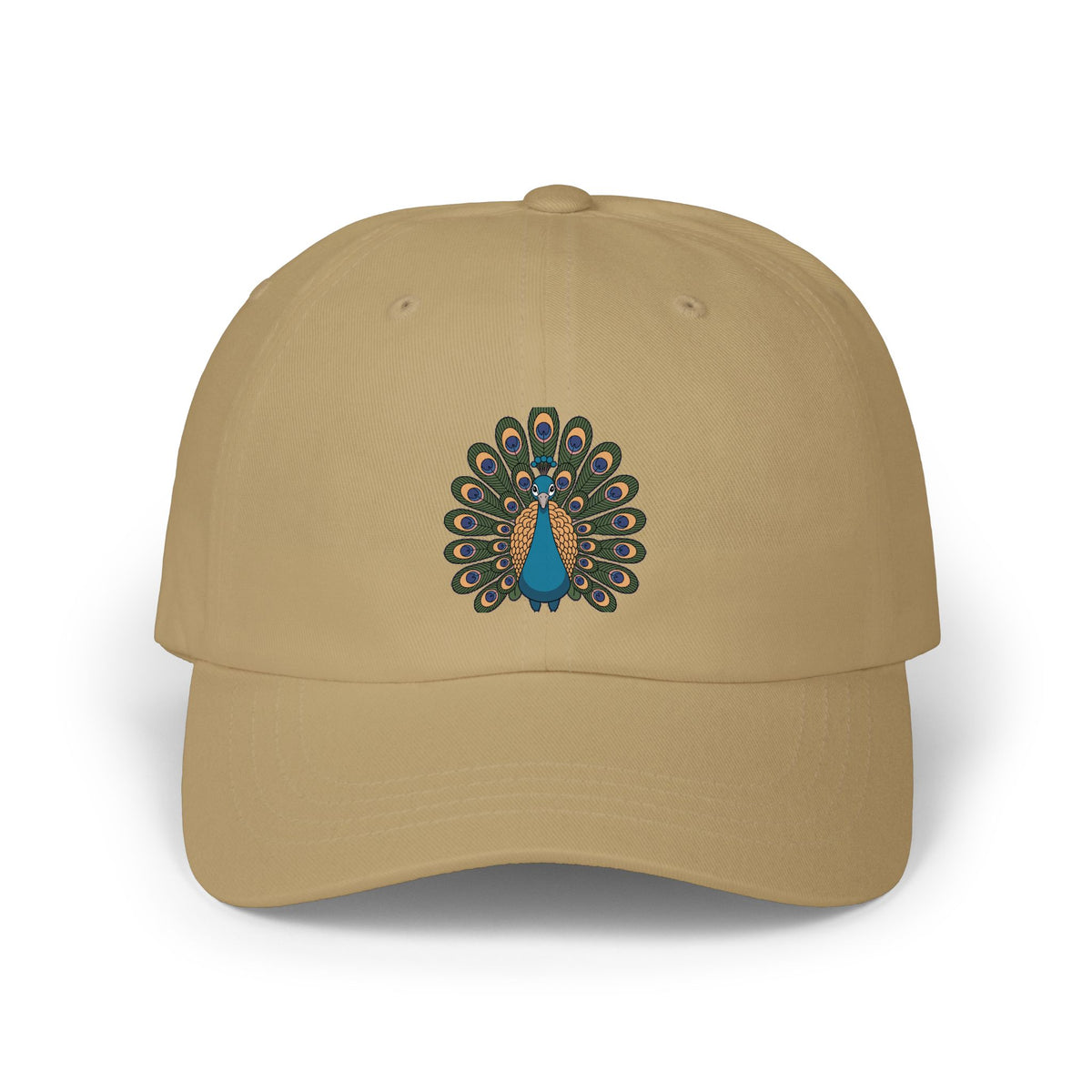 Peacock Dad Hat, Cute Peacock Embroidered Cap, Fanned Feathers Bird Lover Gift, Unstructured 6-Panel Baseball Cap for Women Men