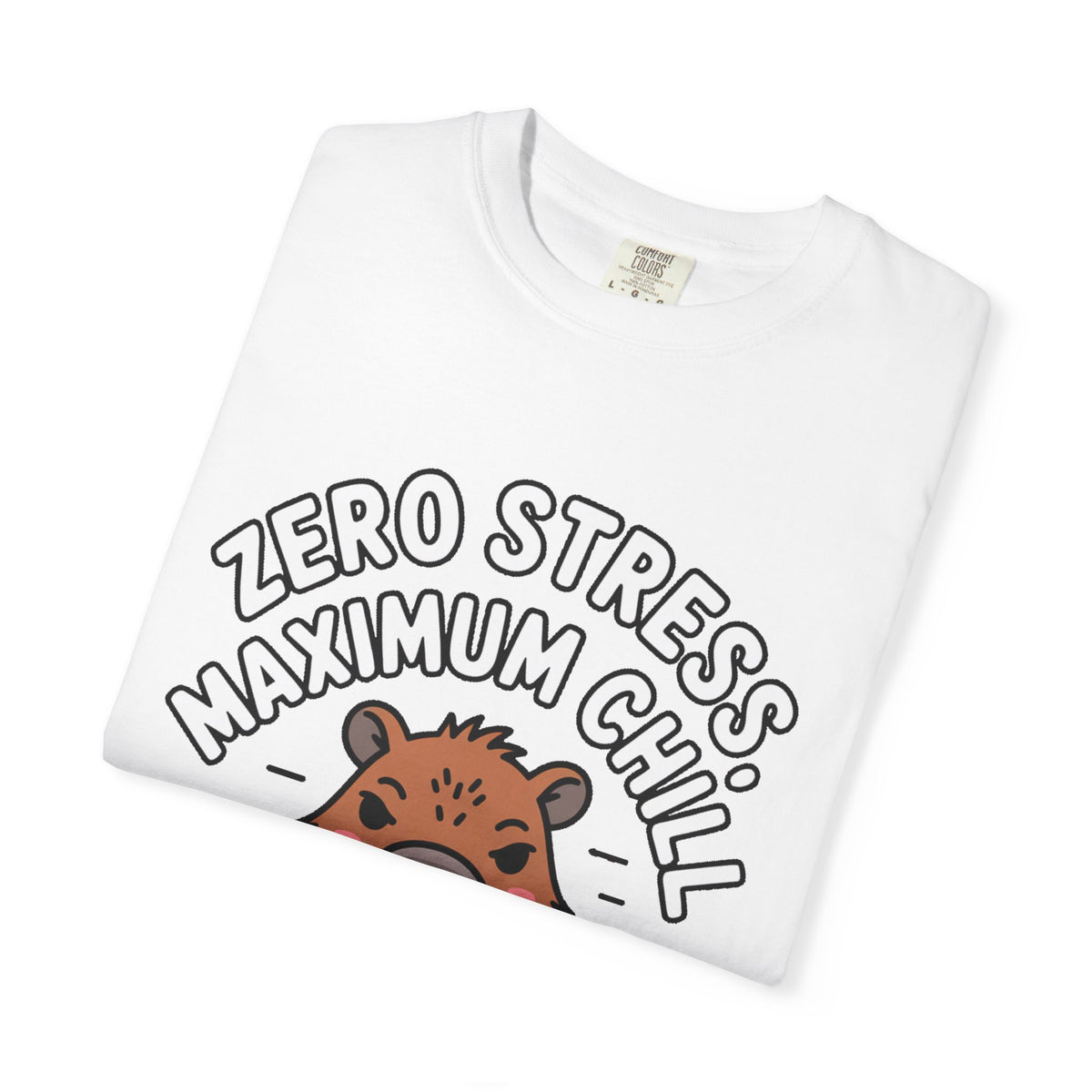 Zero Stress Capybara Shirt, Funny Hot Spring Capybara T-Shirt, Maximum Chill Tee, Cute Animal Lover Gift