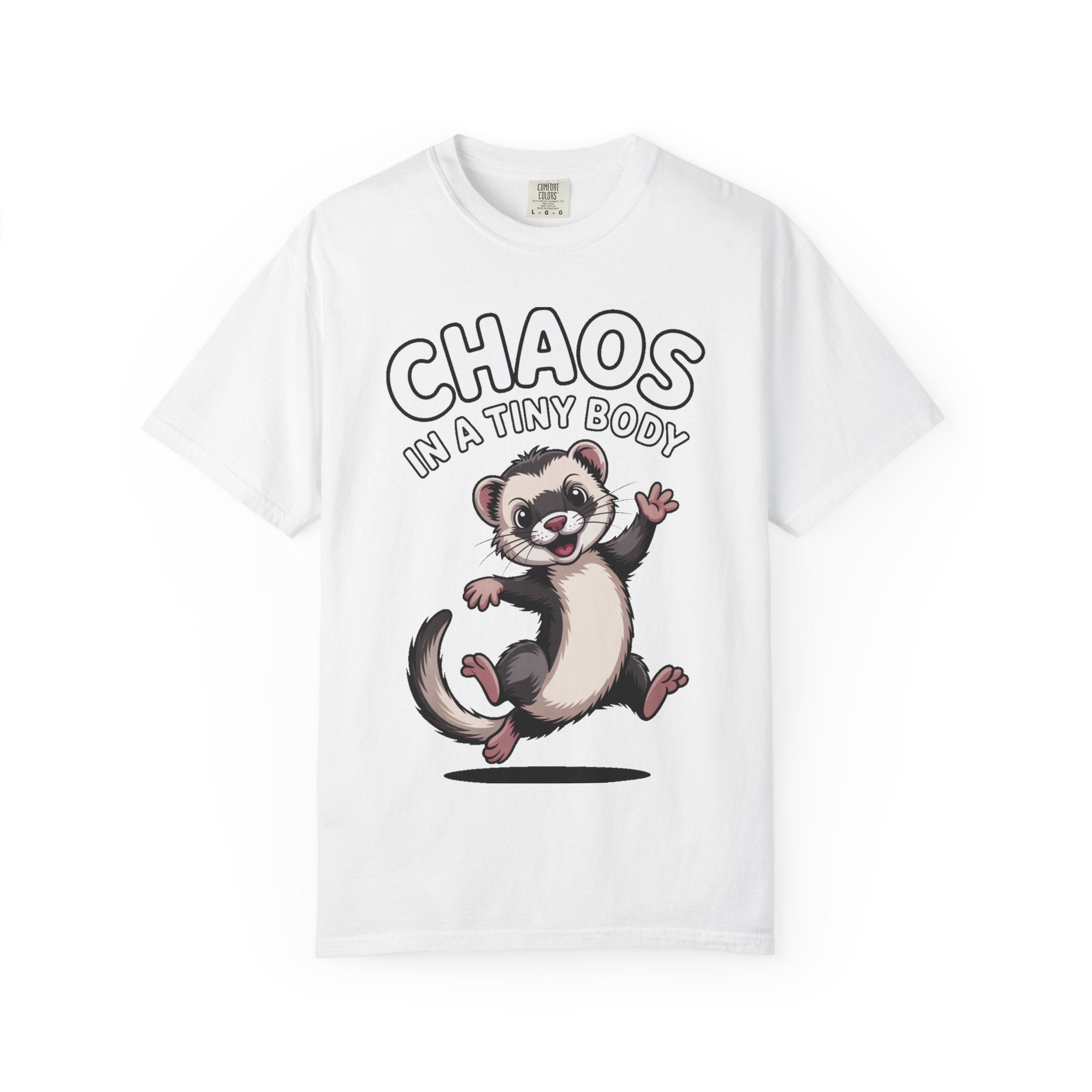 Funny Ferret Shirt, Chaos In A Tiny Body T-Shirt, Cute Ferret Lover Gift, Funny Pet Owner Tee, Ferret Mom Dad Shirt