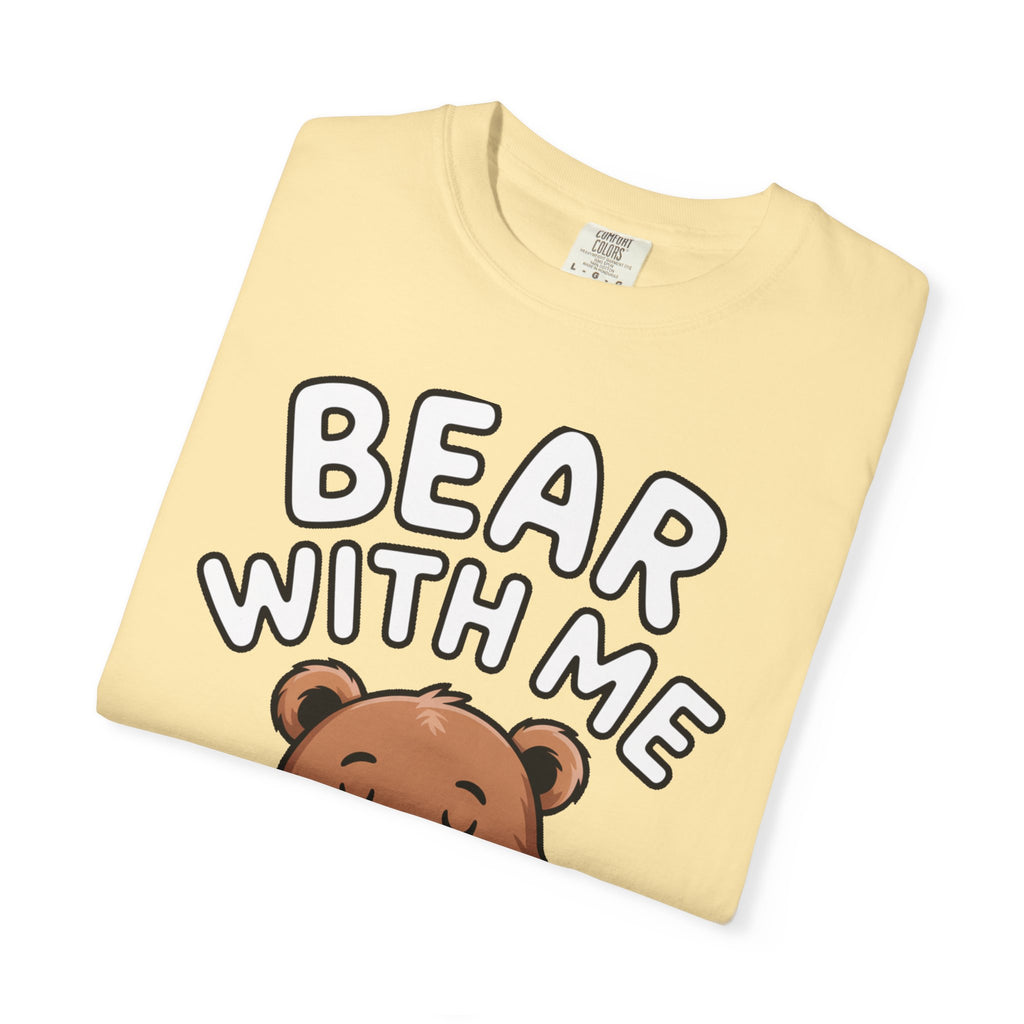 Bear With Me Shirt, Cute Sleepy Bear T-Shirt, Funny Bear Hug Pillow Tee, Cozy Introvert Gift