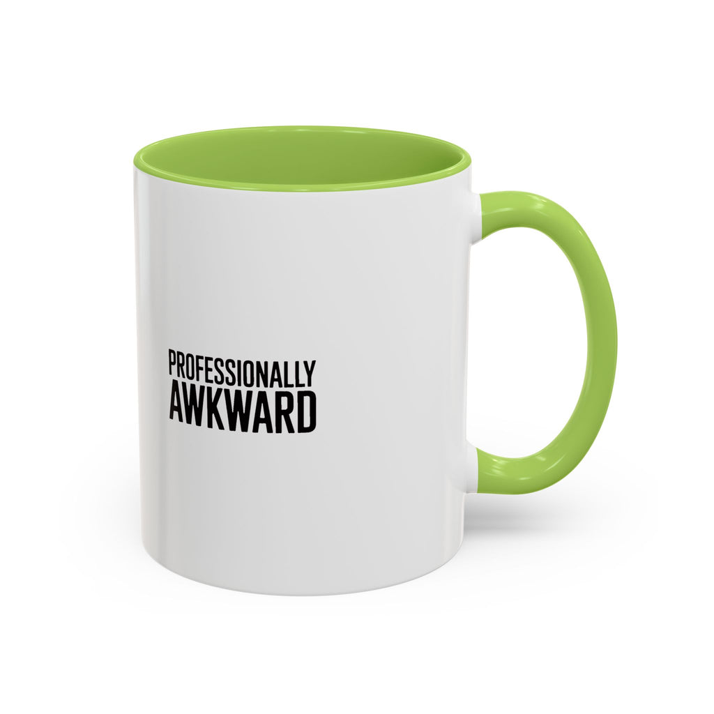 Professionally Awkward Mug, Funny Sarcastic Coffee Mug, Introvert Gift, Bold Typography Coworker Gift, Awkward Office Mug