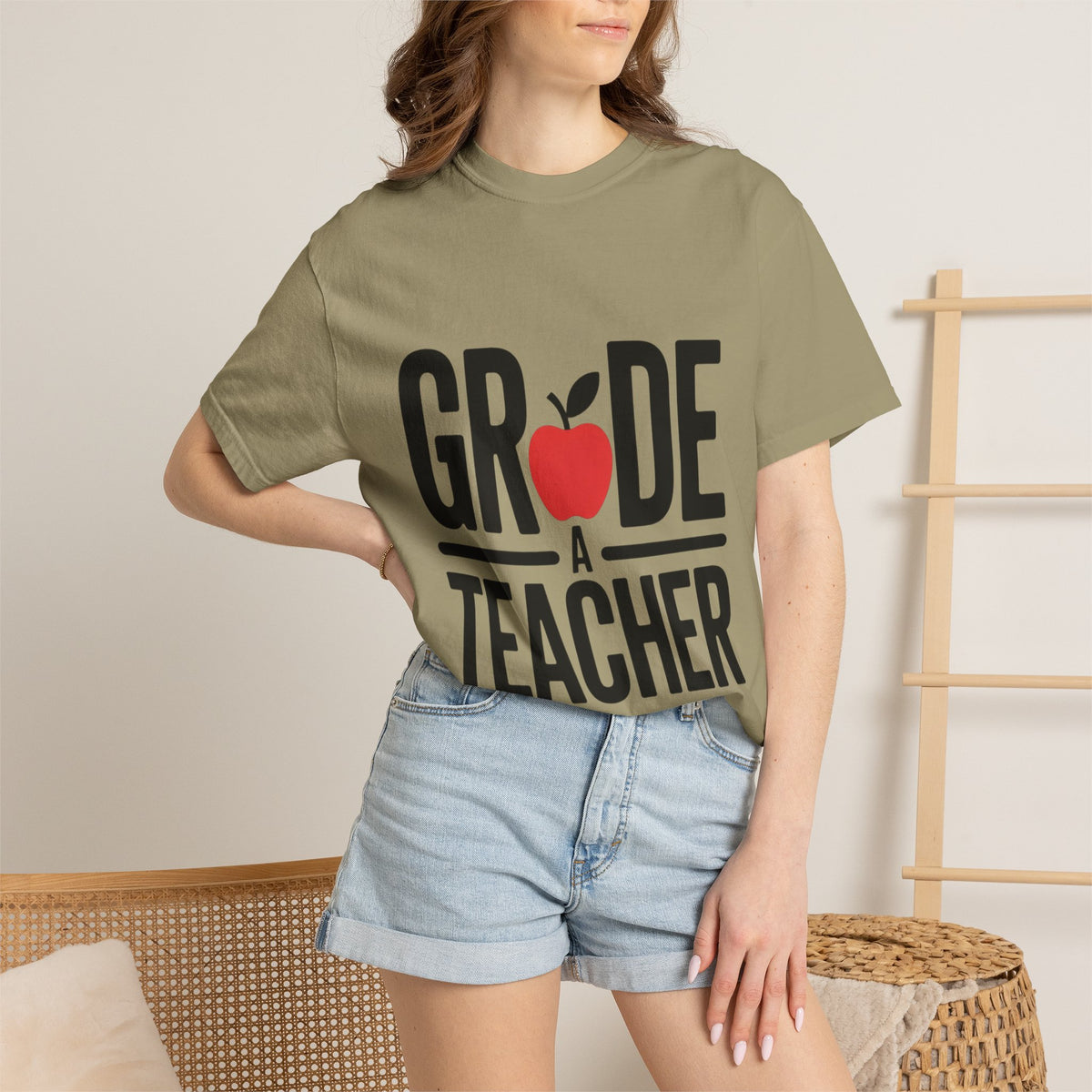 Grade A Teacher Shirt, Funny Apple Teacher T-Shirt, Cute Teacher Appreciation Gift, Back to School Tee for Teacher