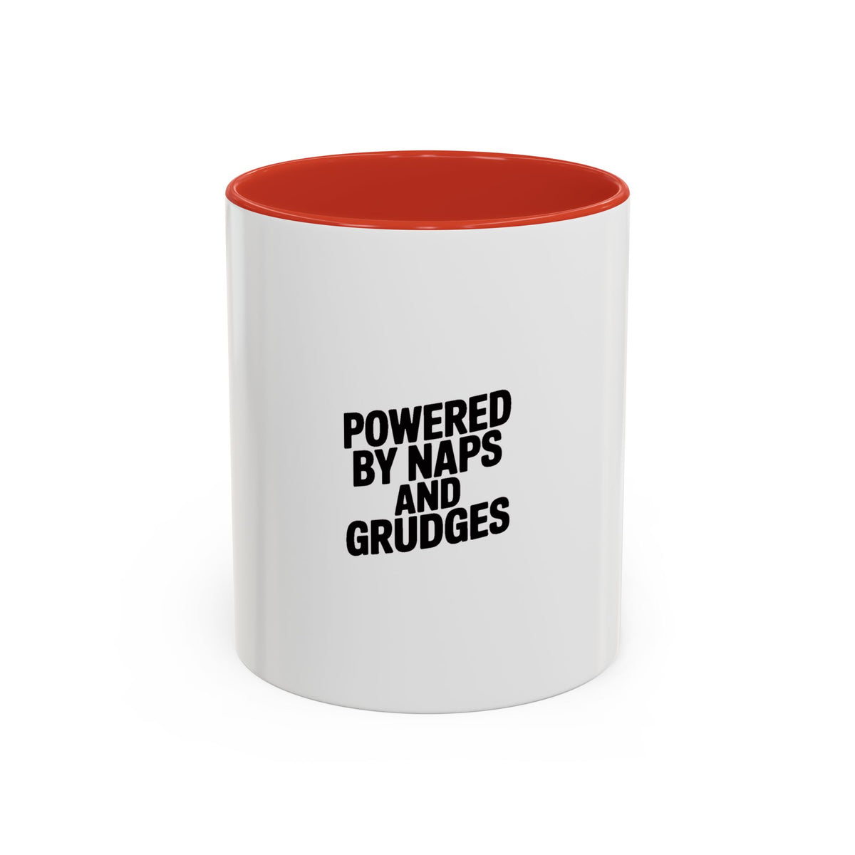 Powered By Naps And Grudges Mug, Funny Sarcastic Coffee Mug, Introvert Gift, Bold Typography Mug, Sassy Quote Coffee Cup Gift
