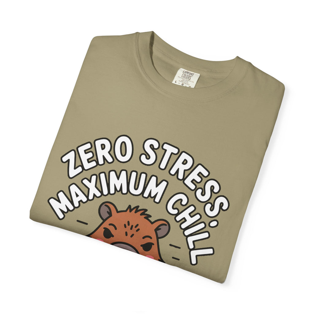 Zero Stress Capybara Shirt, Funny Hot Spring Capybara T-Shirt, Maximum Chill Tee, Cute Animal Lover Gift