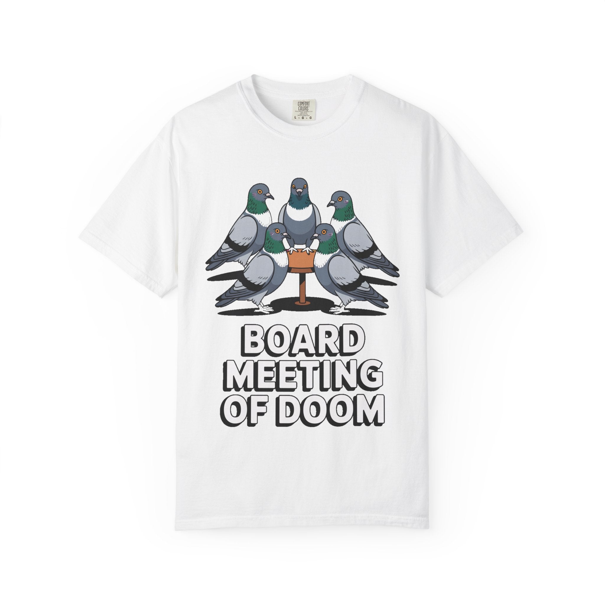 Funny Pigeon Shirt, Board Meeting Of Doom T-Shirt, Office Bird Gift, Funny Coworker Shirt, Sarcastic Work Meme Tee