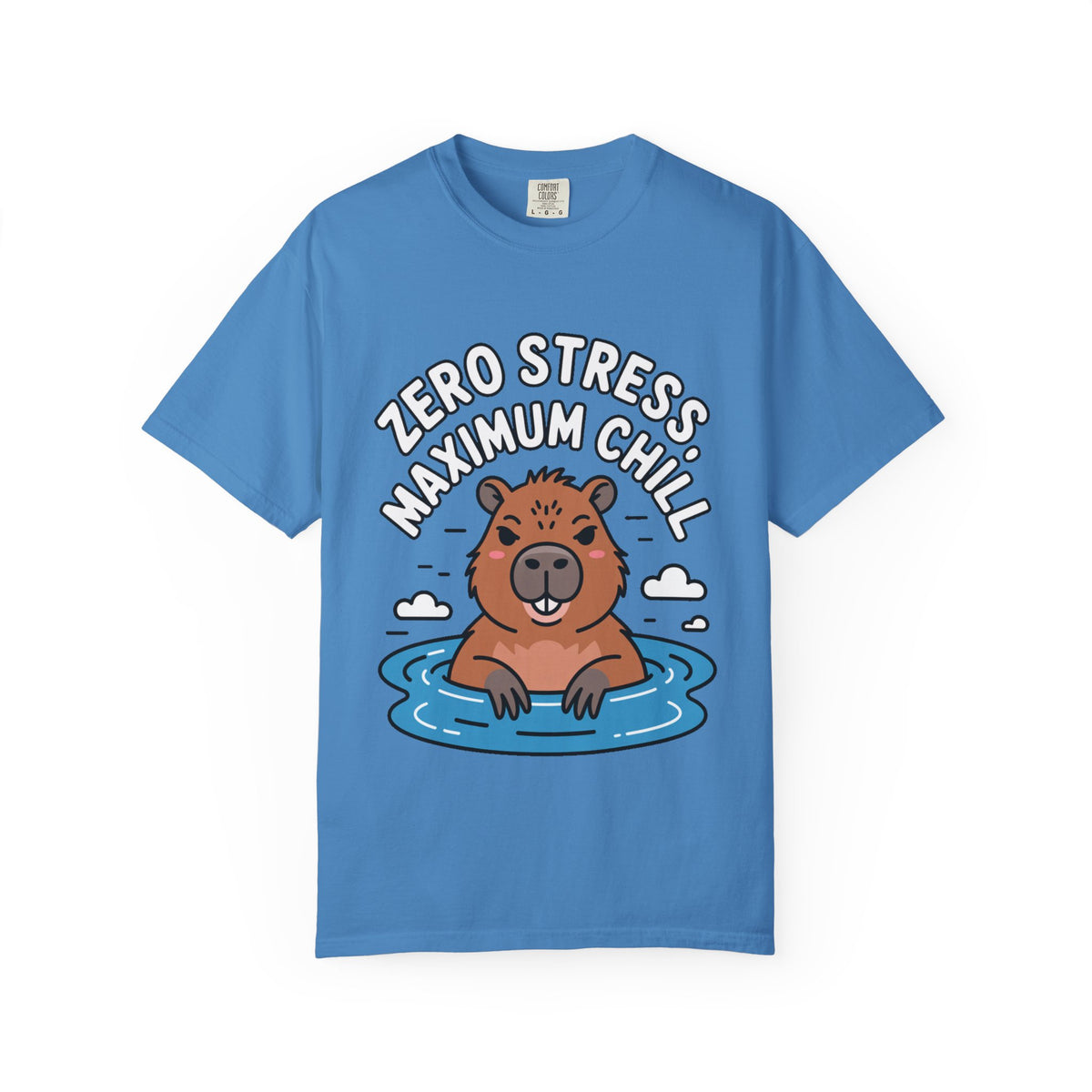Zero Stress Capybara Shirt, Funny Hot Spring Capybara T-Shirt, Maximum Chill Tee, Cute Animal Lover Gift