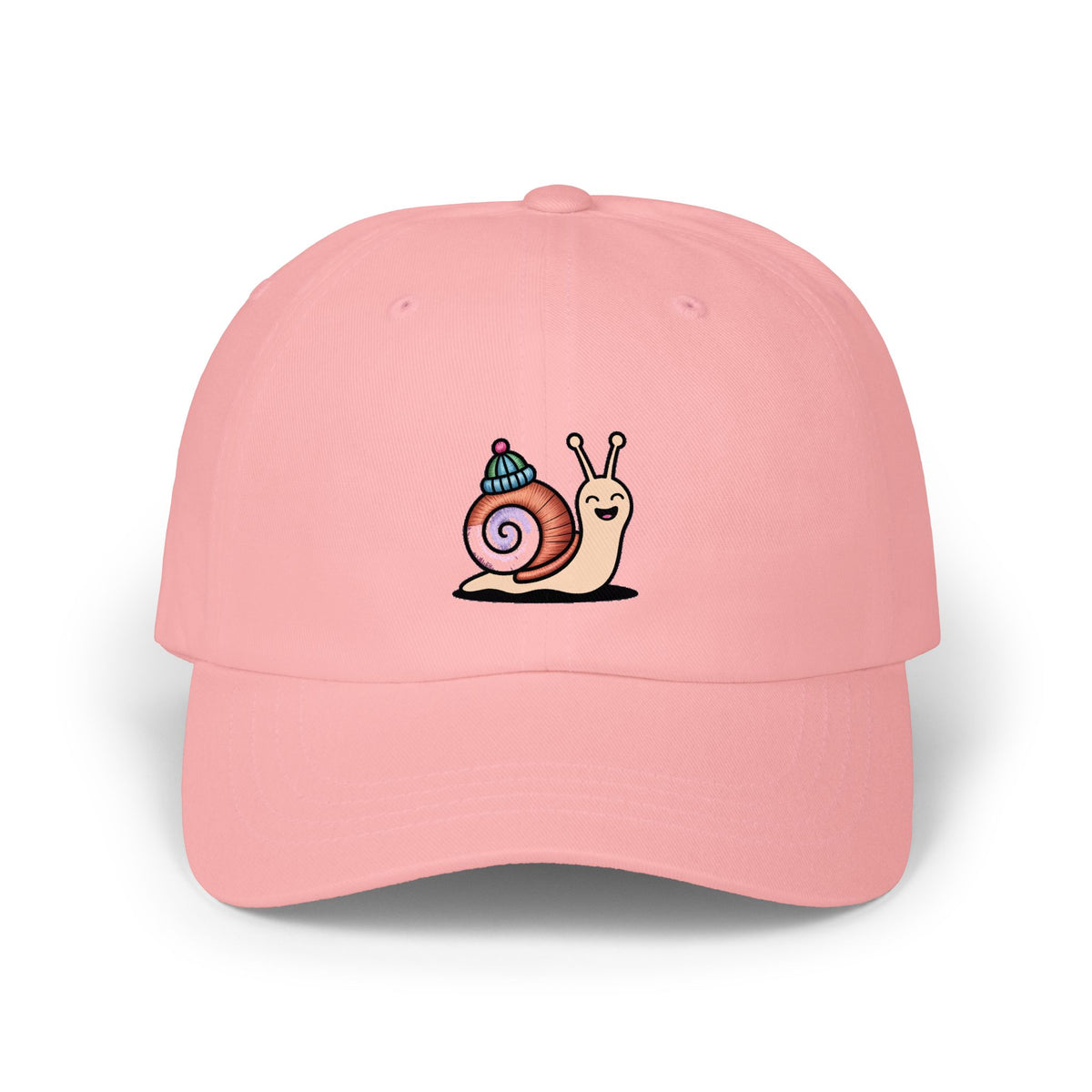 Cute Snail With Tiny Hat Dad Cap, Embroidered Snail Hat, Funny Cottagecore Baseball Cap, Cute Nature Lover Gift, Unstructured 6-Panel