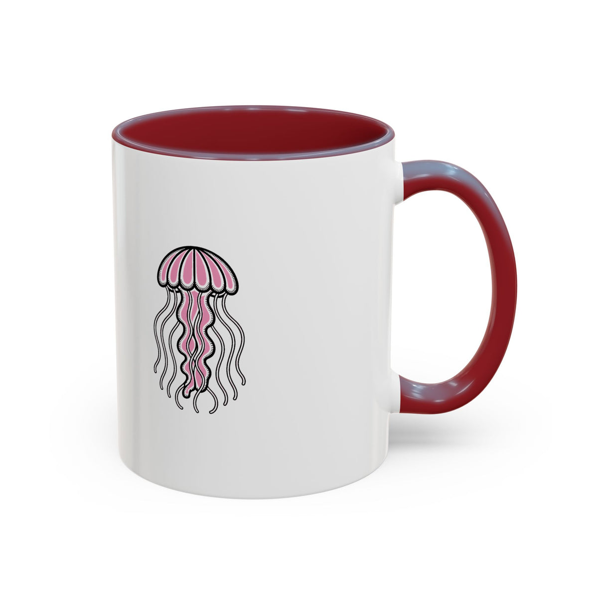 Cute Jellyfish Mug, Glowing Jellyfish Coffee Cup, Ocean Lover Gift, Cute Sea Animal Ceramic Mug, Ocean Lover Gift