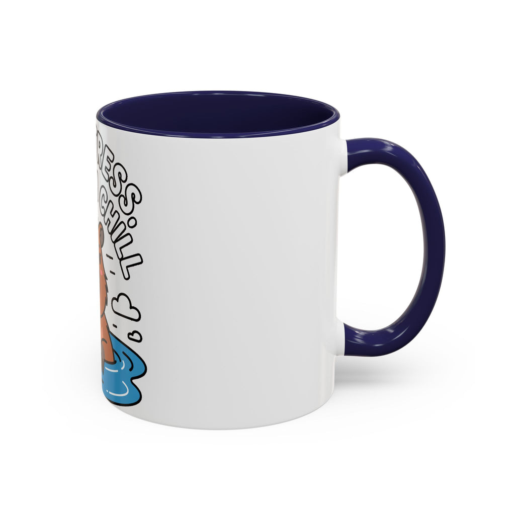 Zero Stress Capybara Mug, Funny Chill Capybara Coffee Cup, Cute Hot Spring Animal Gift, Zero Stress Maximum Chill Mug