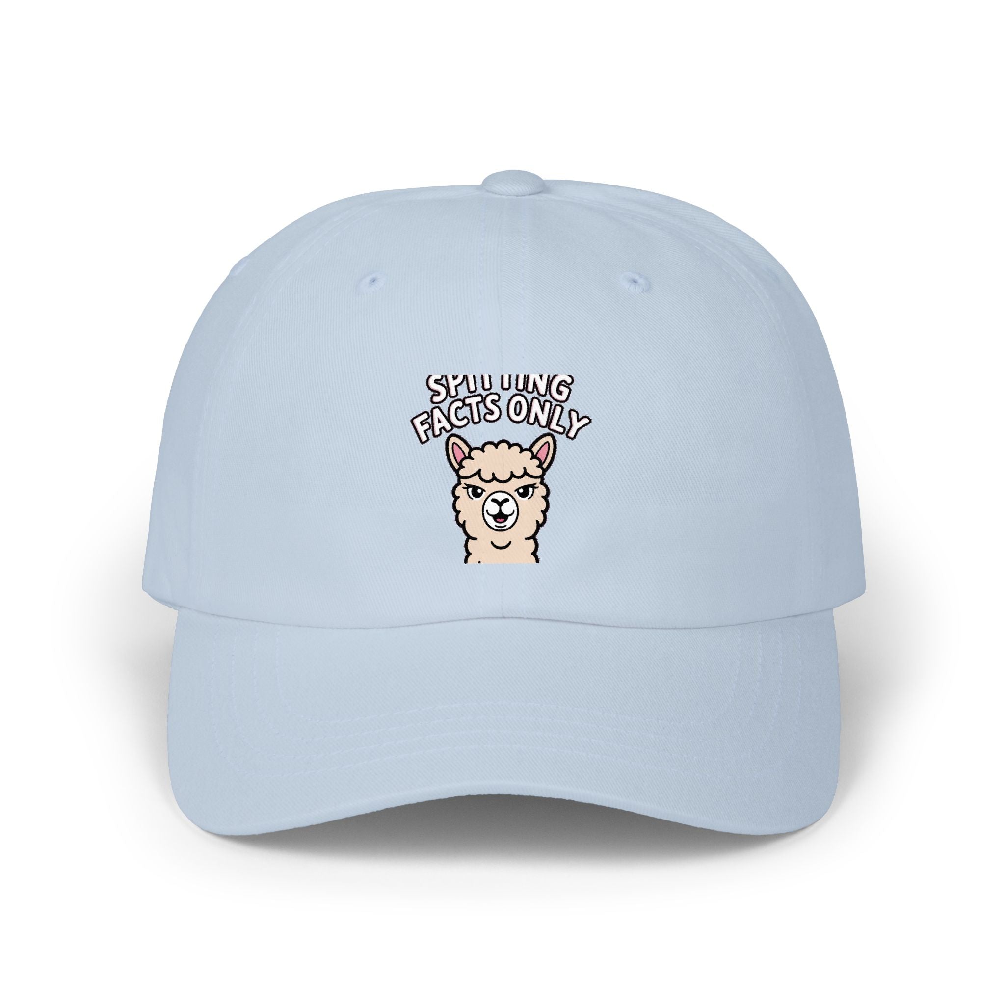 Alpaca Spitting Facts Dad Hat, Funny Alpaca Embroidered Cap, Sassy Animal Baseball Hat, Cute Alpaca Lover Gift, Unisex Dad Cap