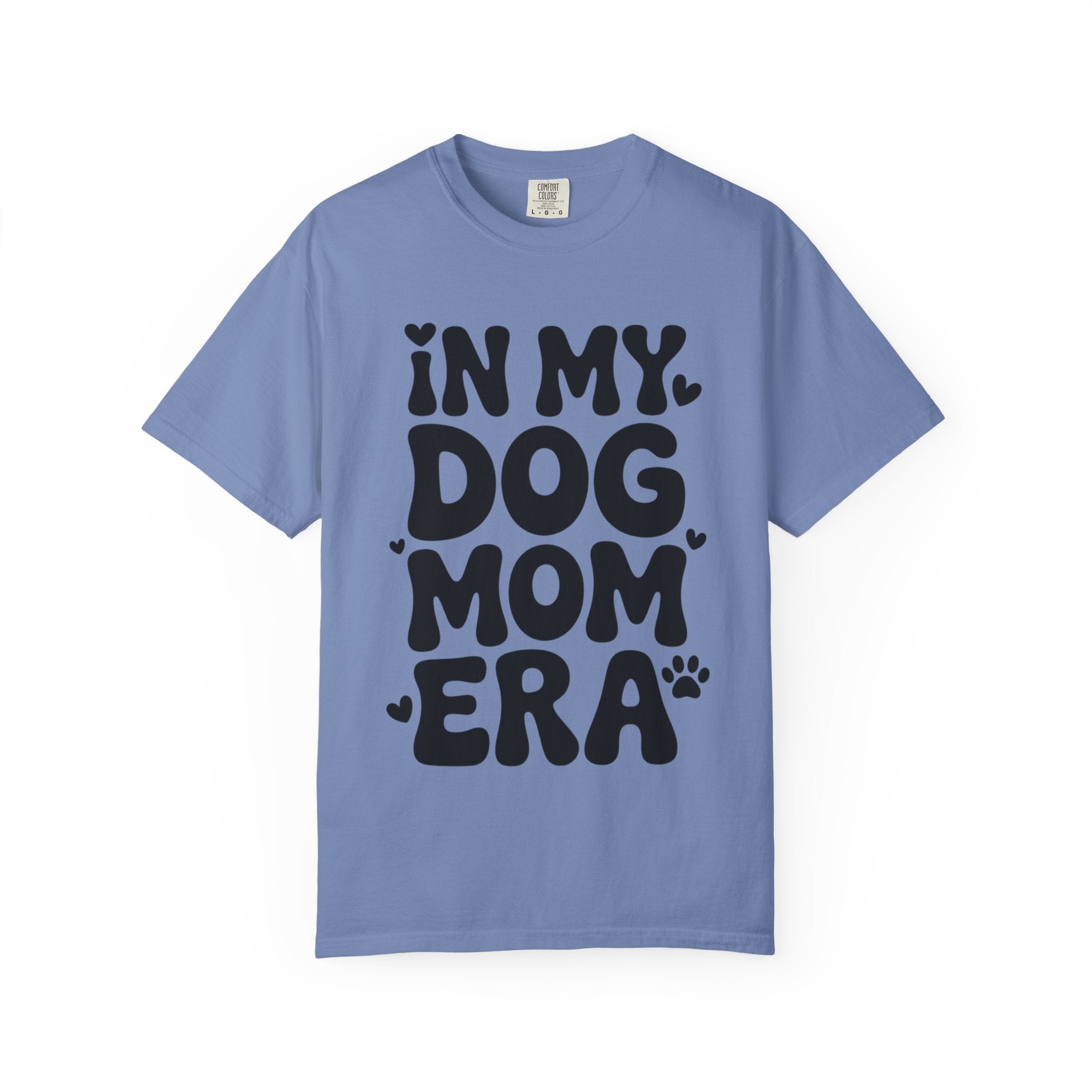 In My Dog Mom Era Shirt, Trendy Dog Mom T-Shirt, Funny Dog Lover Gift, Bold Typography Tee for Women, Cute Paw Print Heart Shirt