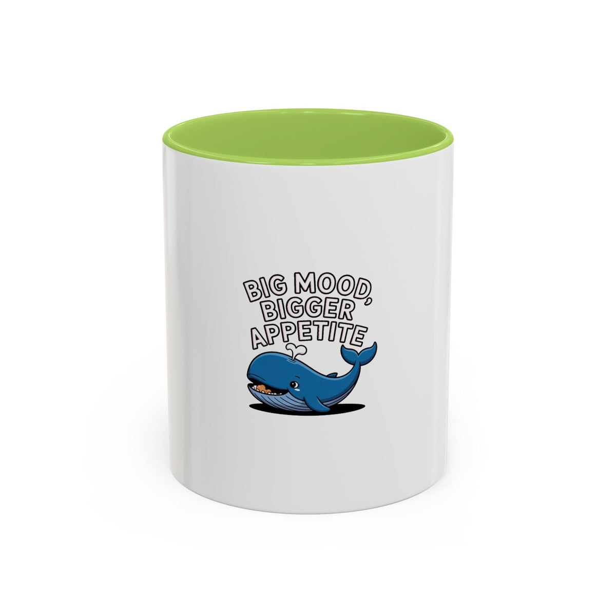 Whale Big Mood Mug, Funny Snack Lover Coffee Mug, Cute Whale Ceramic Mug, Big Appetite Gift, Foodie Coffee Cup