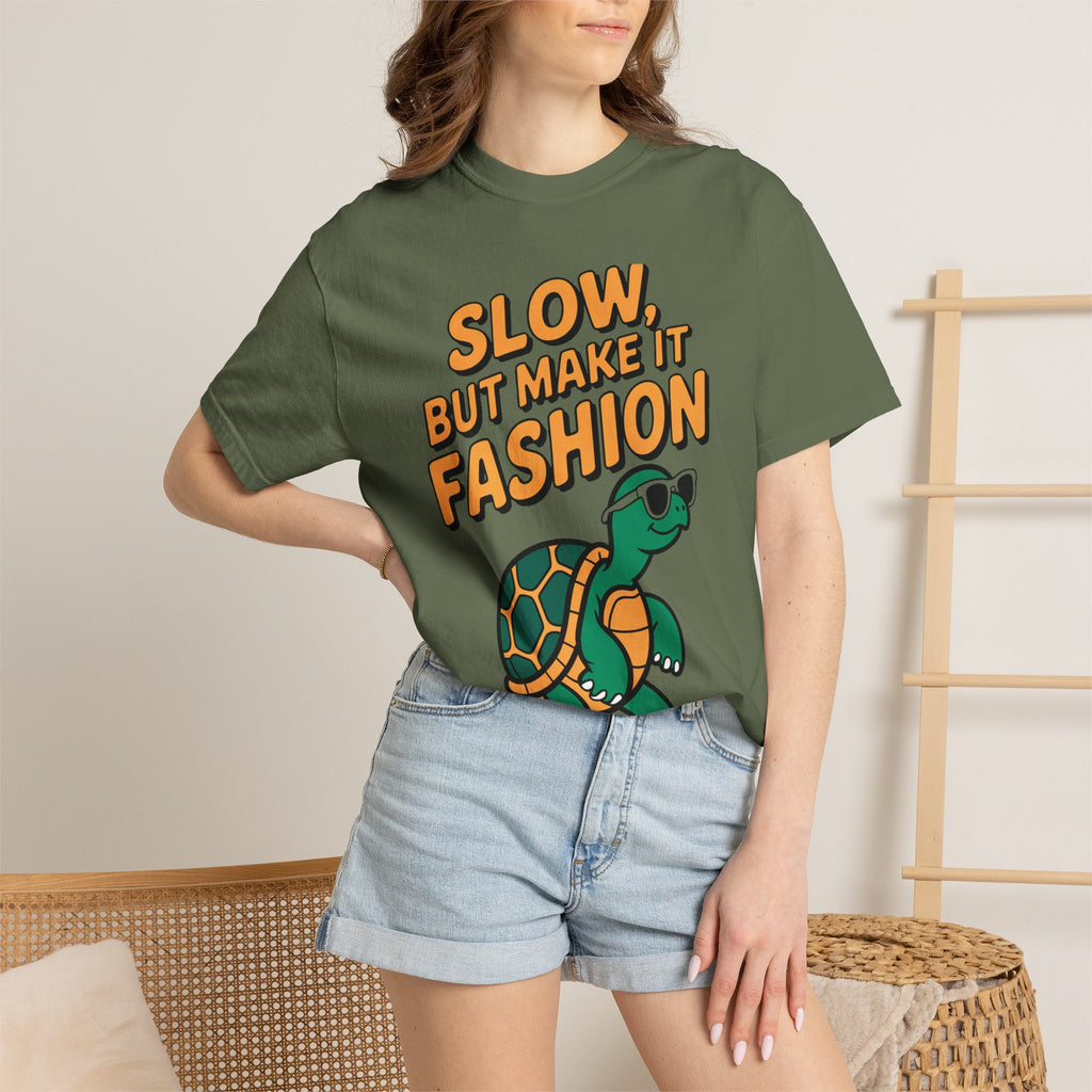 Slow But Fashion Turtle Shirt, Funny Turtle Sunglasses T-Shirt, Cute Turtle Lover Gift, Sarcastic Animal Tee