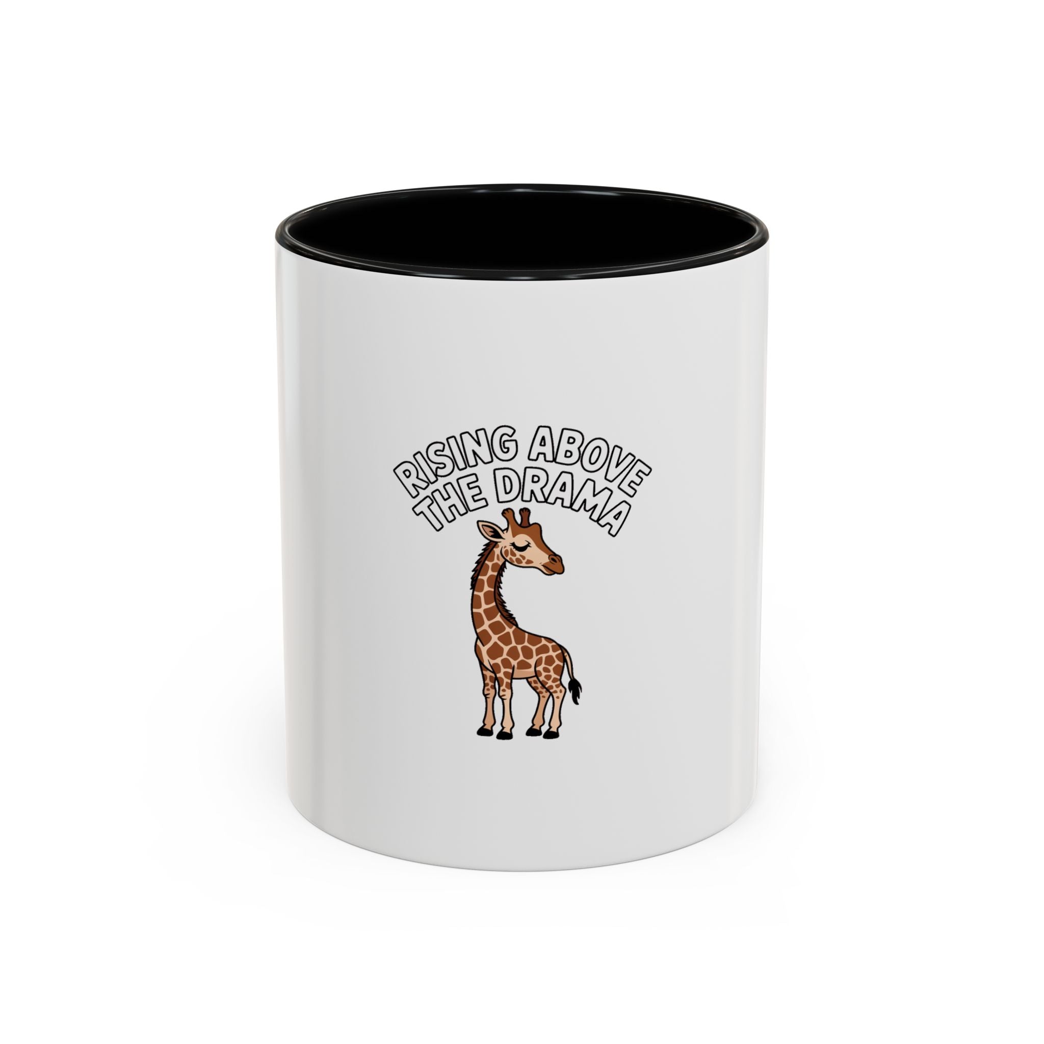 Rising Above The Drama Giraffe Mug, Funny Giraffe Coffee Mug, Cute Sassy Animal Gift, Ceramic Accent Mug for Her