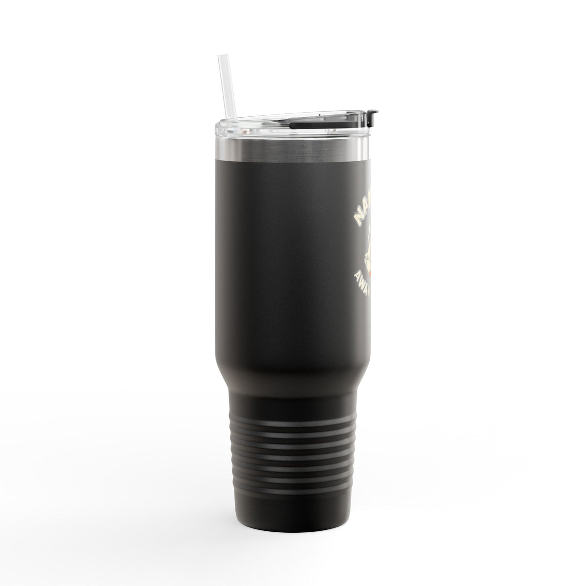 40oz Insulated Travel Mug — "Namaste Away From Me" Yoga Duck Stainless Tumbler