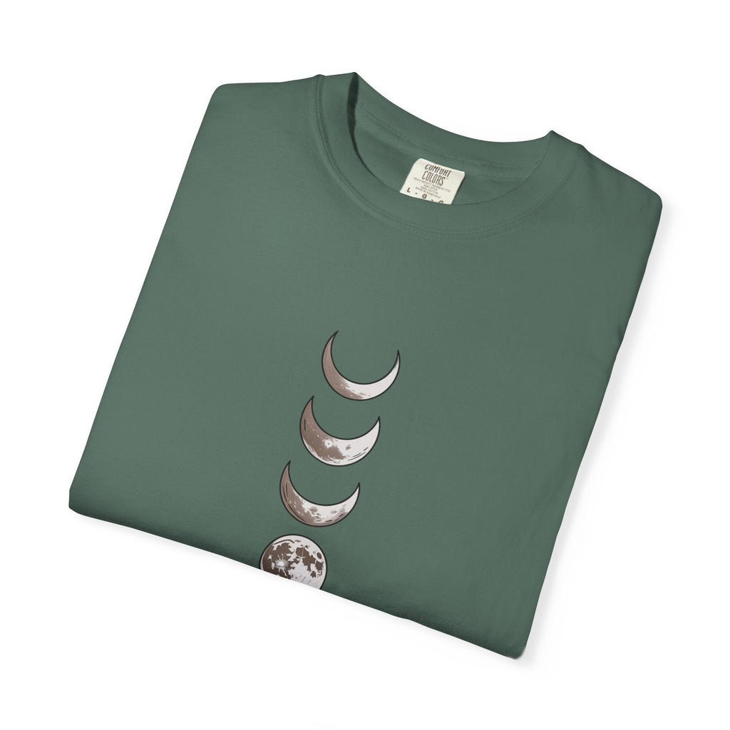 Moon Phases Boho Shirt, Minimalist Line Art Moon T-Shirt, Celestial Boho Tee, Hand Drawn Moon Cycle Shirt Gift