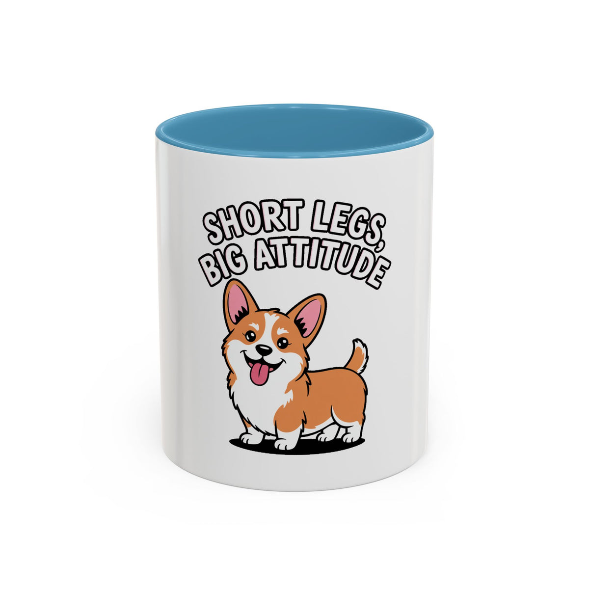 Corgi Mug, Short Legs Big Attitude Coffee Cup, Funny Corgi Lover Gift, Cute Dog Mug for Corgi Mom Dad, Sassy Dog Coffee Cup