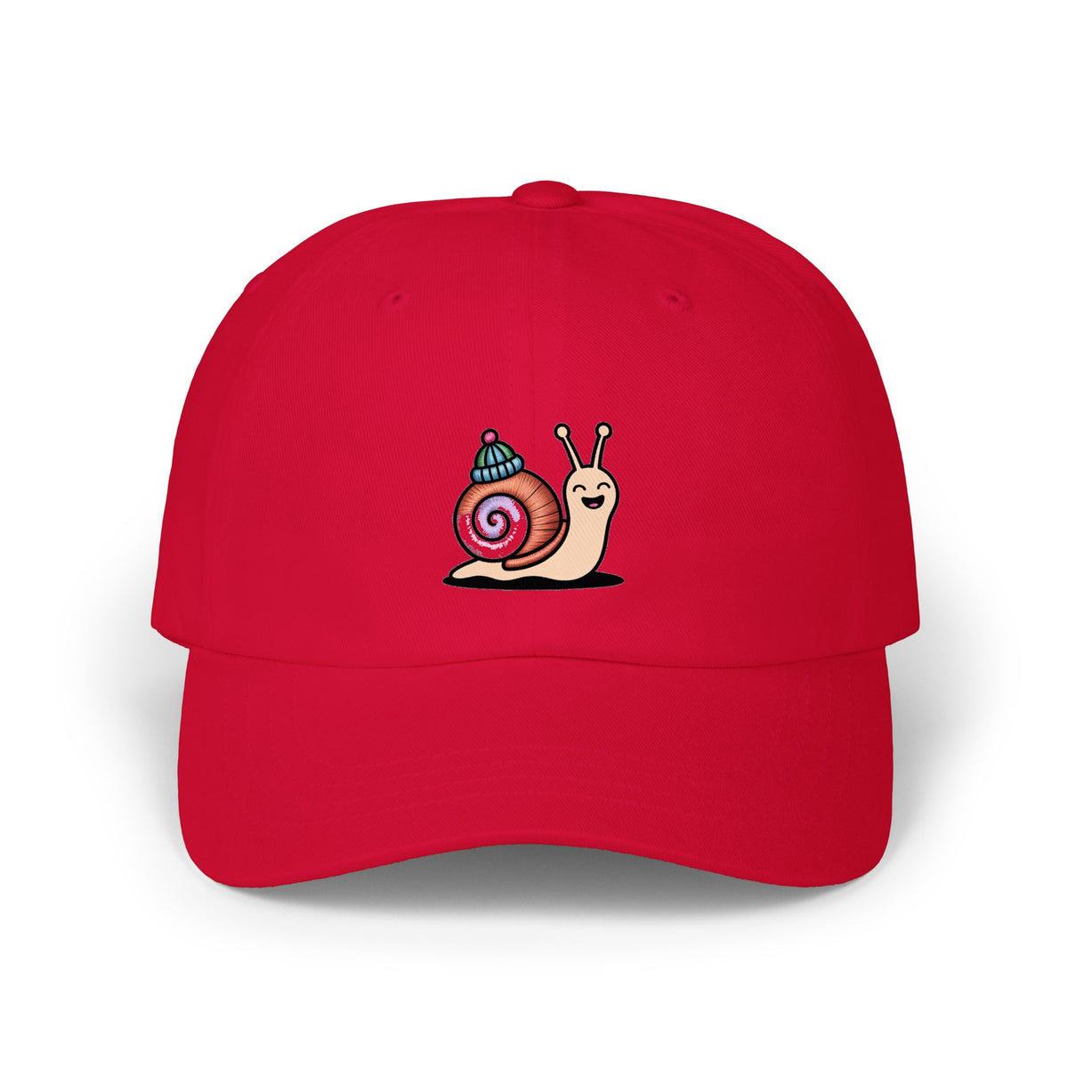 Cute Snail With Tiny Hat Dad Cap, Embroidered Snail Hat, Funny Cottagecore Baseball Cap, Cute Nature Lover Gift, Unstructured 6-Panel