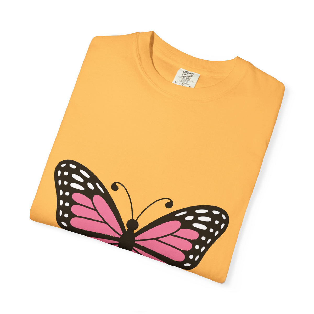 Butterfly T-Shirt, Cute Detailed Butterfly Graphic Tee, Nature Lover Gift, Embroidery-Style Butterfly Shirt, Garment-Dyed Unisex Tee