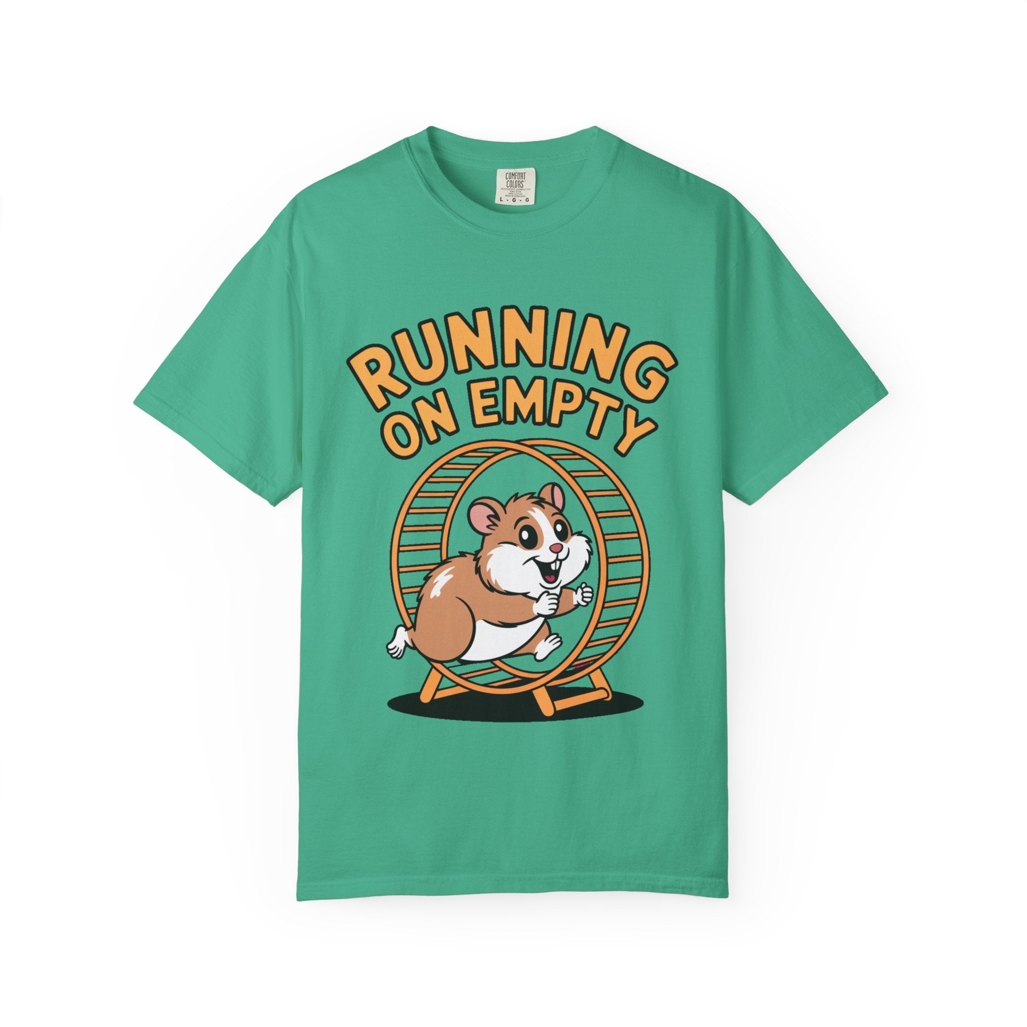 Running On Empty Hamster Shirt, Funny Tired Hamster T-Shirt, Exhausted Wheel Runner Tee, Funny Gift for Tired Friend