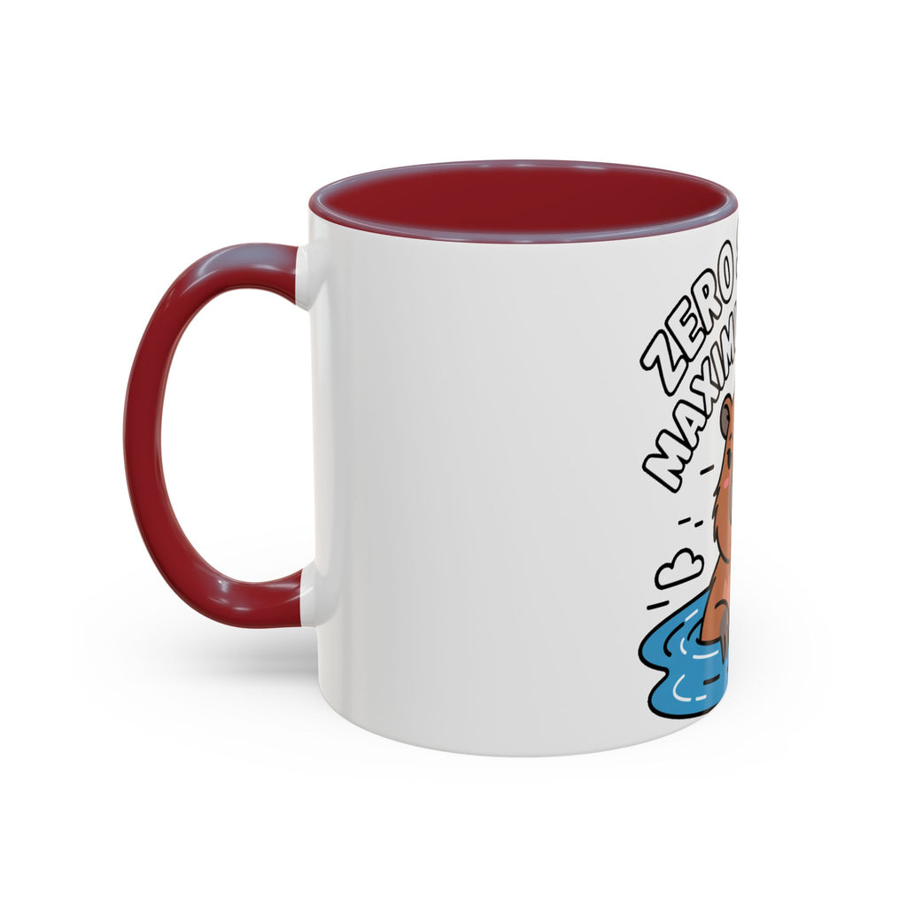 Zero Stress Capybara Mug, Funny Chill Capybara Coffee Cup, Cute Hot Spring Animal Gift, Zero Stress Maximum Chill Mug