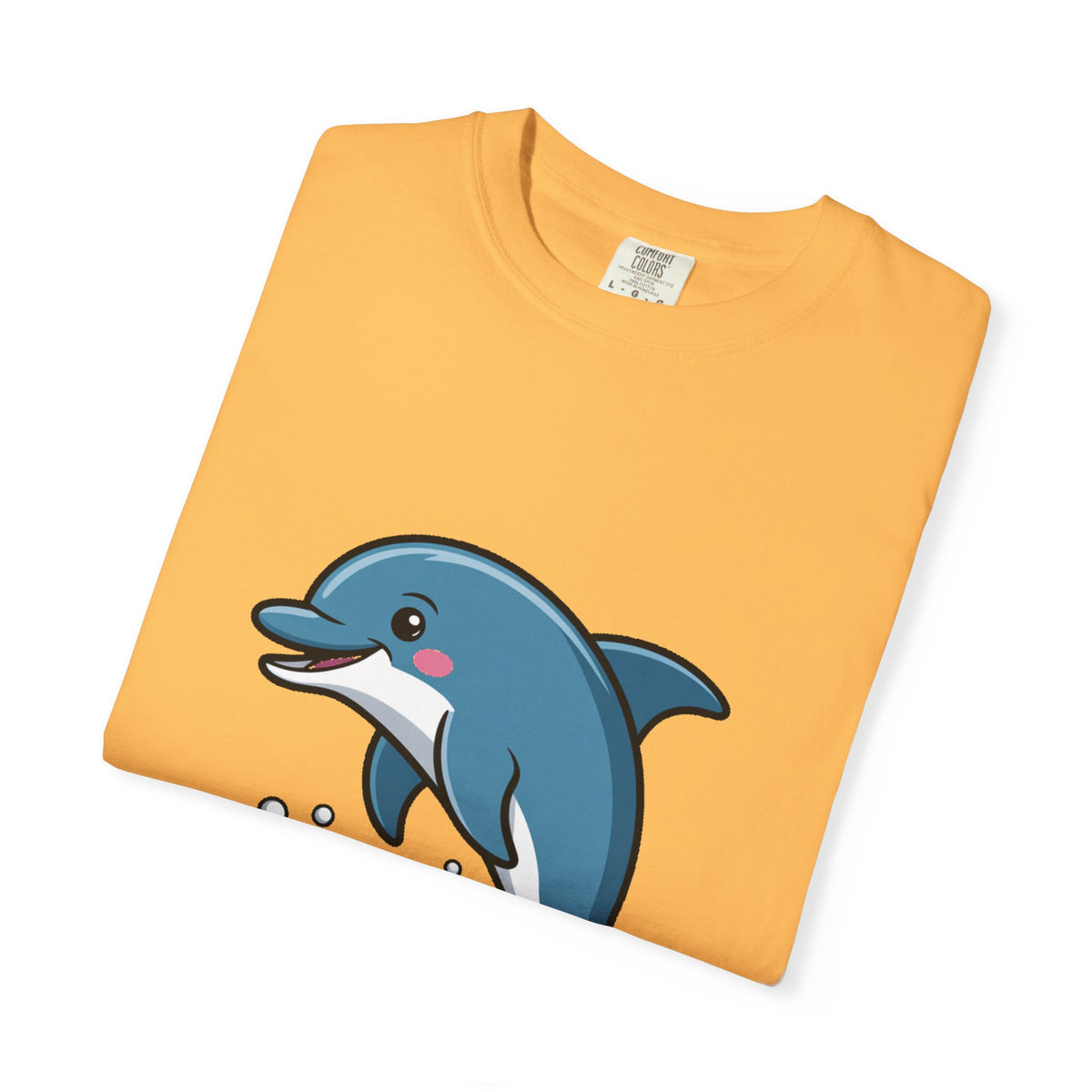 Cute Dolphin T-Shirt, Jumping Wave Dolphin Shirt, Ocean Lover Gift, Garment Dyed Unisex Tee, Beach Vacation Shirt