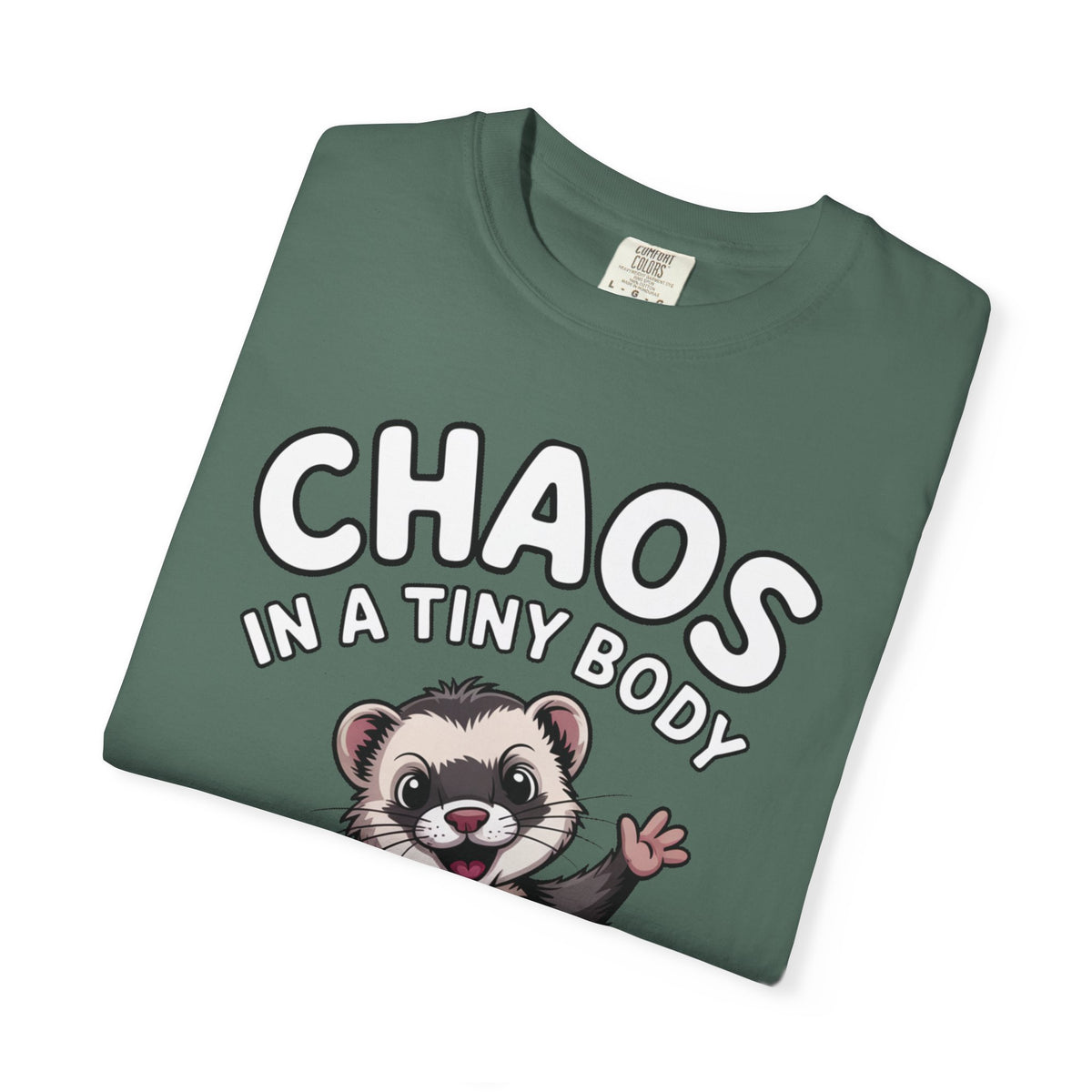 Funny Ferret Shirt, Chaos In A Tiny Body T-Shirt, Cute Ferret Lover Gift, Funny Pet Owner Tee, Ferret Mom Dad Shirt