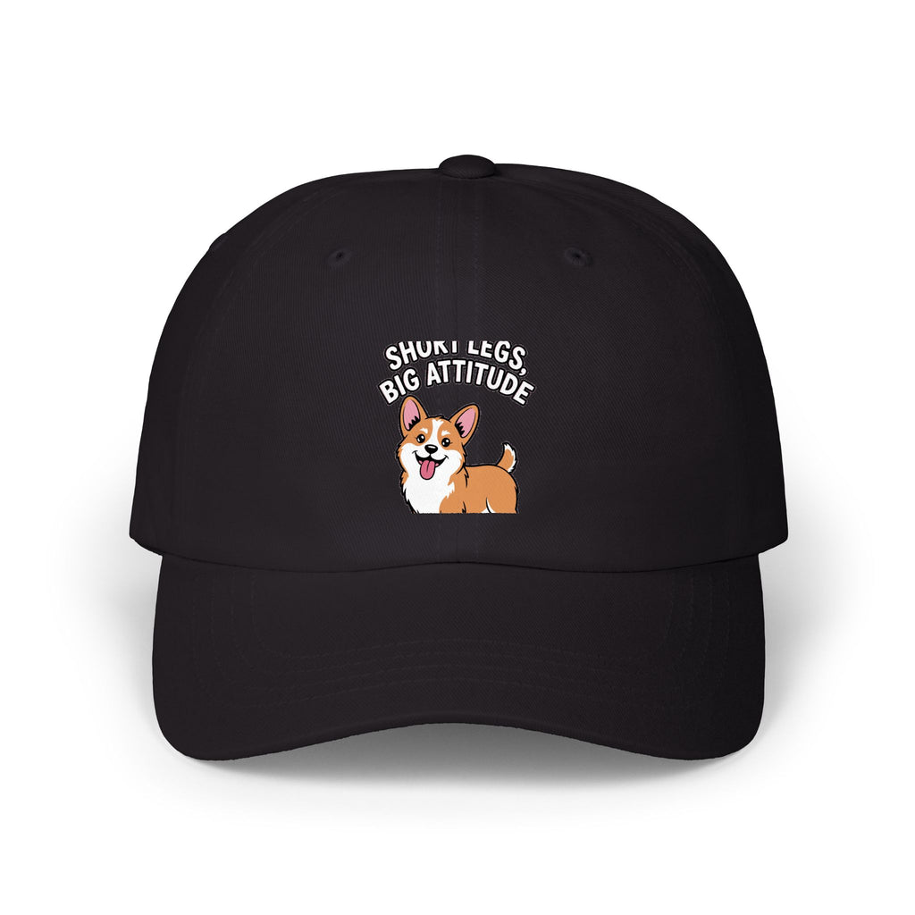 Short Legs Big Attitude Corgi Dad Cap, Funny Corgi Embroidered Hat, Cute Dog Lover Gift, Corgi Owner Cap, Unstructured 6-Panel Hat
