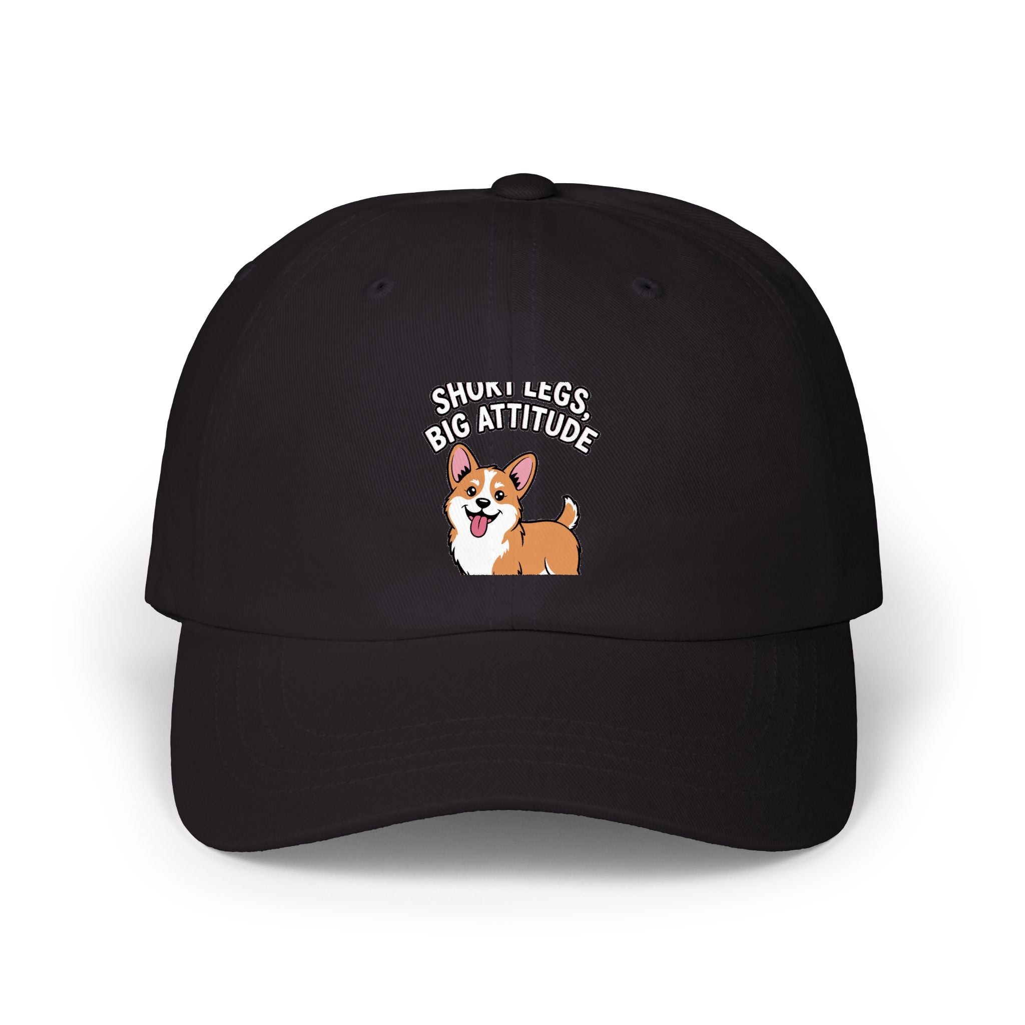 Short Legs Big Attitude Corgi Dad Cap, Funny Corgi Embroidered Hat, Cute Dog Lover Gift, Corgi Owner Cap, Unstructured 6-Panel Hat