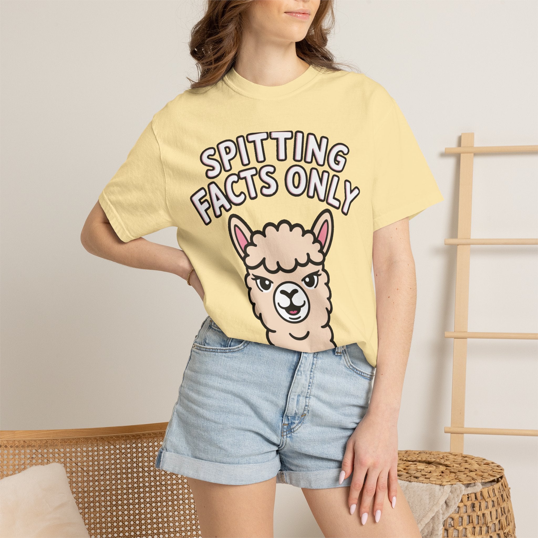 Funny Alpaca Shirt, Spitting Facts Only T-Shirt, Sassy Alpaca Tee, Cute Alpaca Lover Gift, Funny Animal Graphic Shirt
