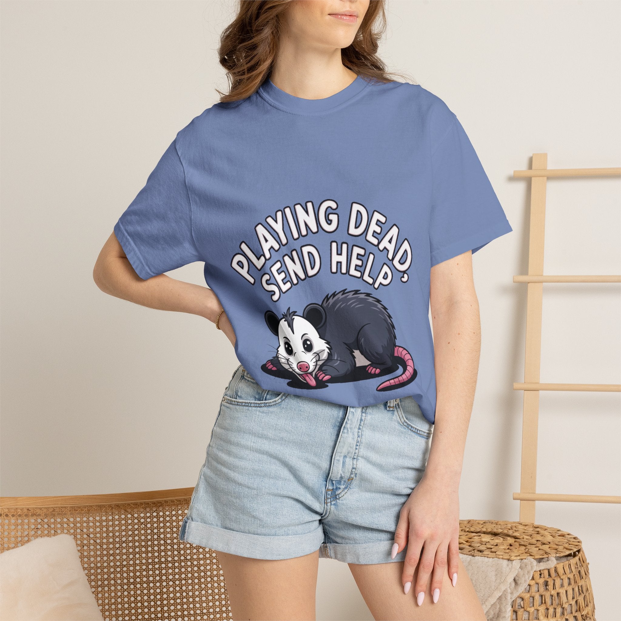 Funny Opossum Shirt, Playing Dead Send Help T-Shirt, Cute Possum Lover Gift, Sarcastic Animal Tee